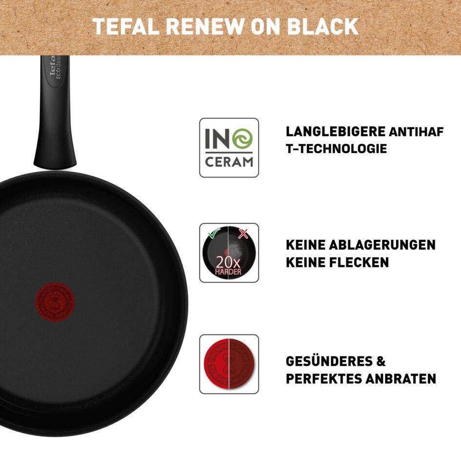 Renew On Black Keramik-Schmorpfanne 24 cm C43532