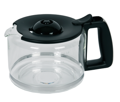 Glaskanne mit schwarzem Deckel SS-207199