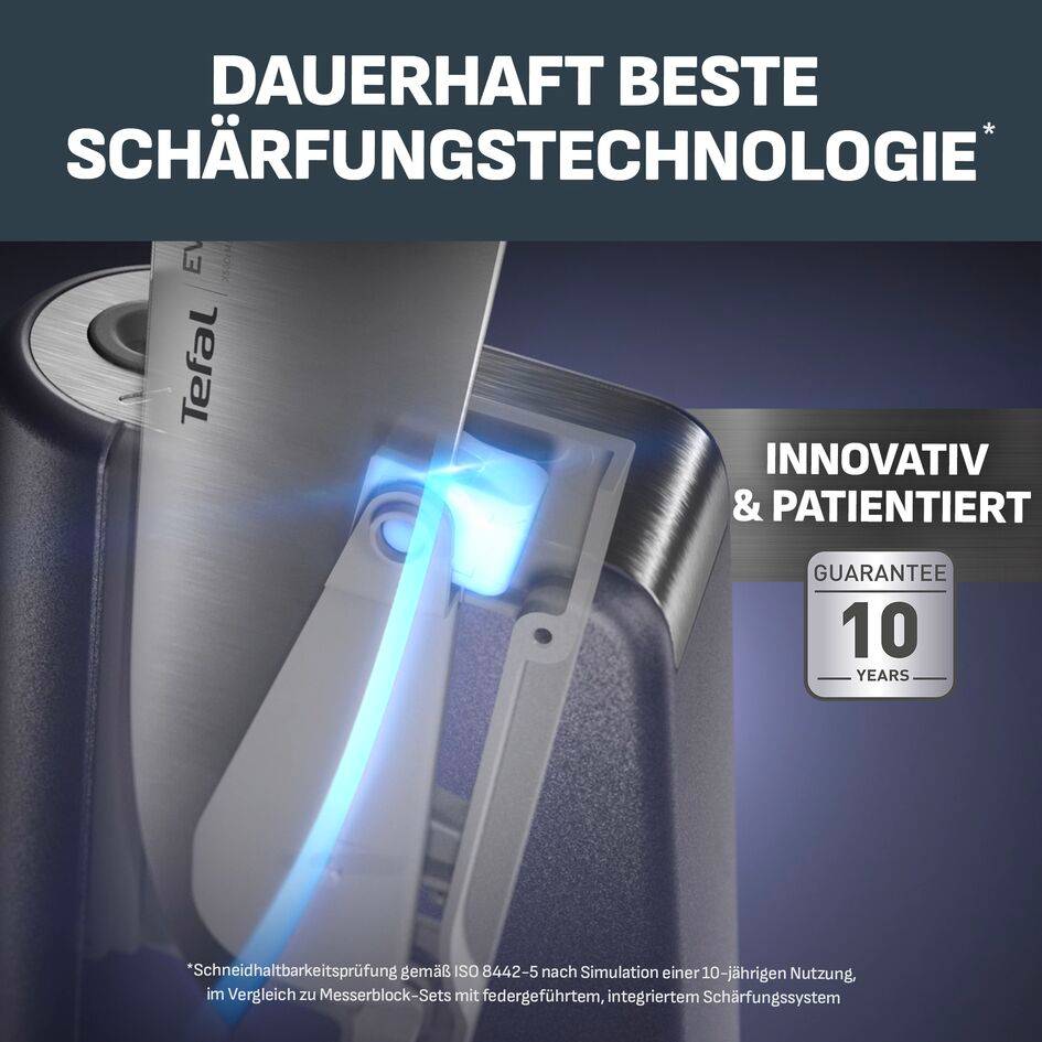 EverSharp Pro Kochmesser 16,5 cm mit selbstschärfendem Messerblock K297S2