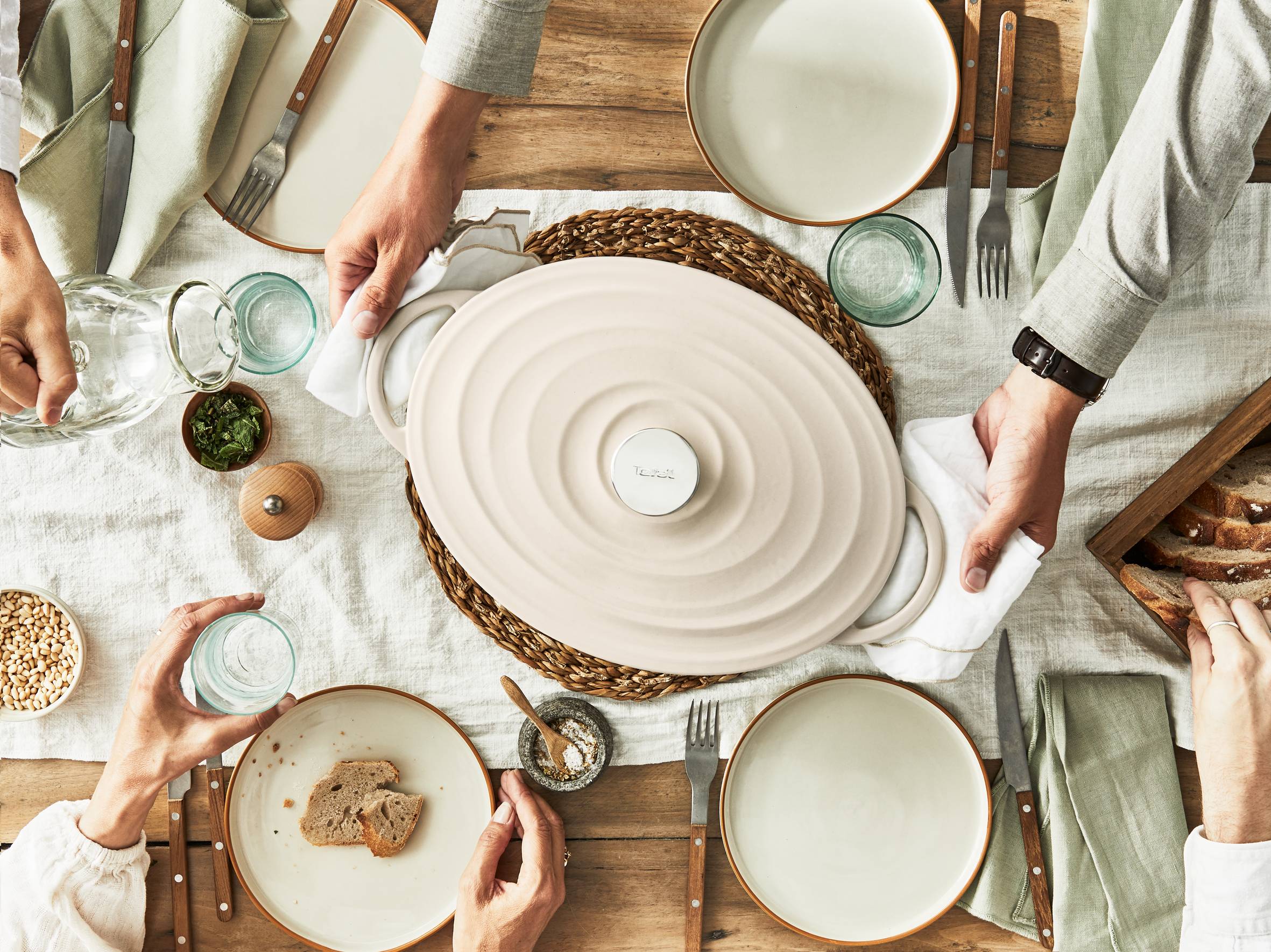 Lov Gusseisen Ovaler Bräter 34cm beige E25806