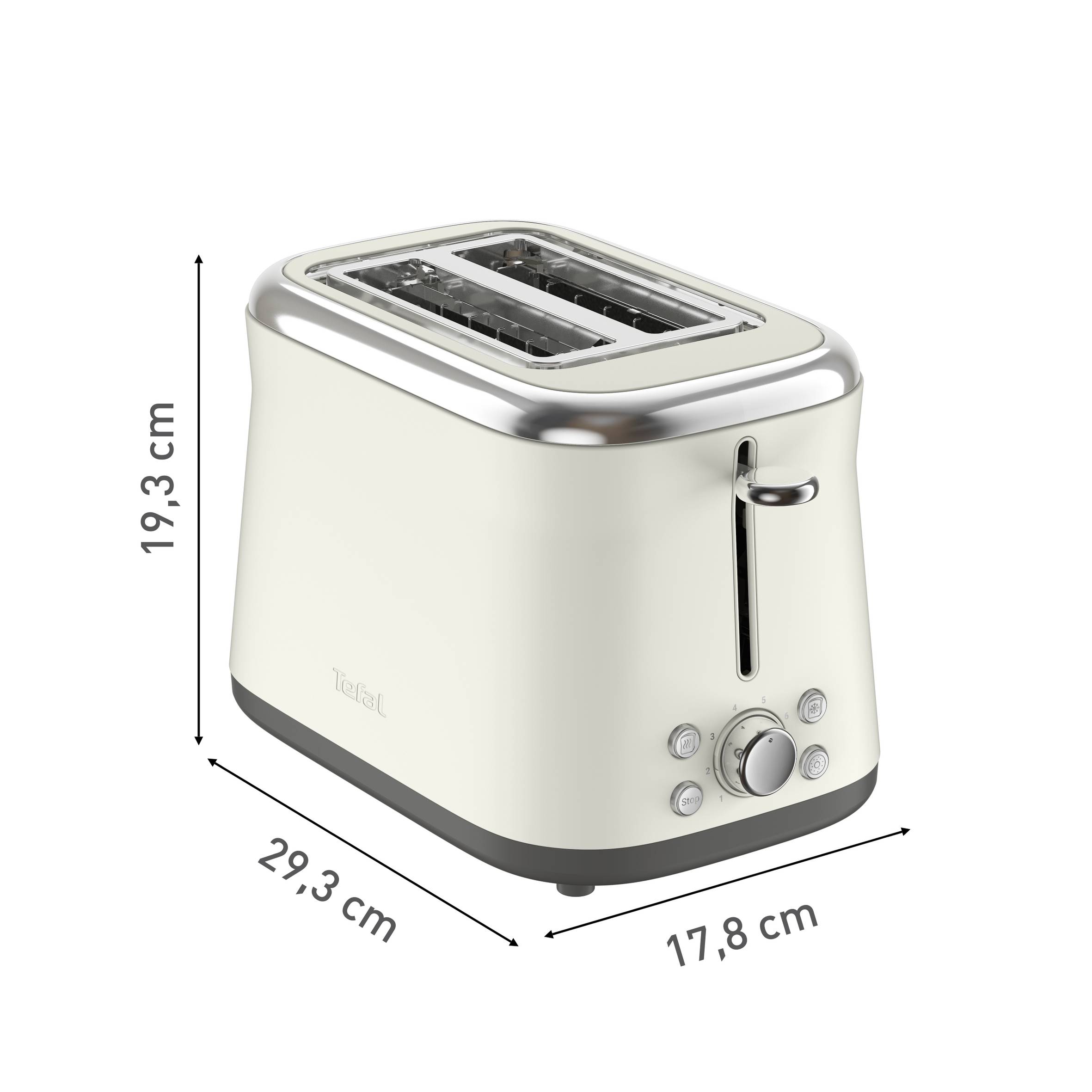 Collection, Doppelschlitztoaster, Retro-Edelstahl, 8 Bräunungsstufen