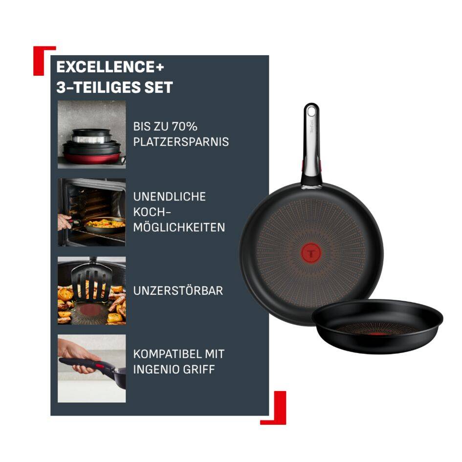Ingenio Excellence+ 3-teiliges Kochgeschirr-Set P00095