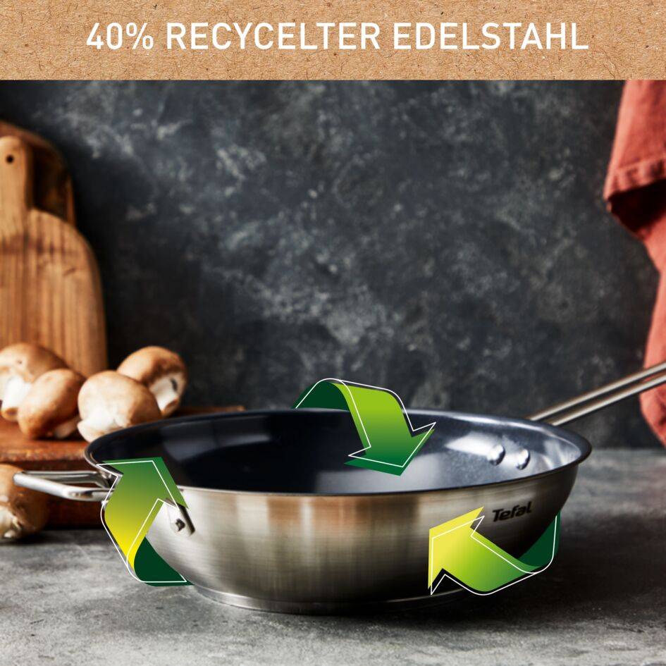 Nordica Edelstahl Wokpfanne 28cm, H87119