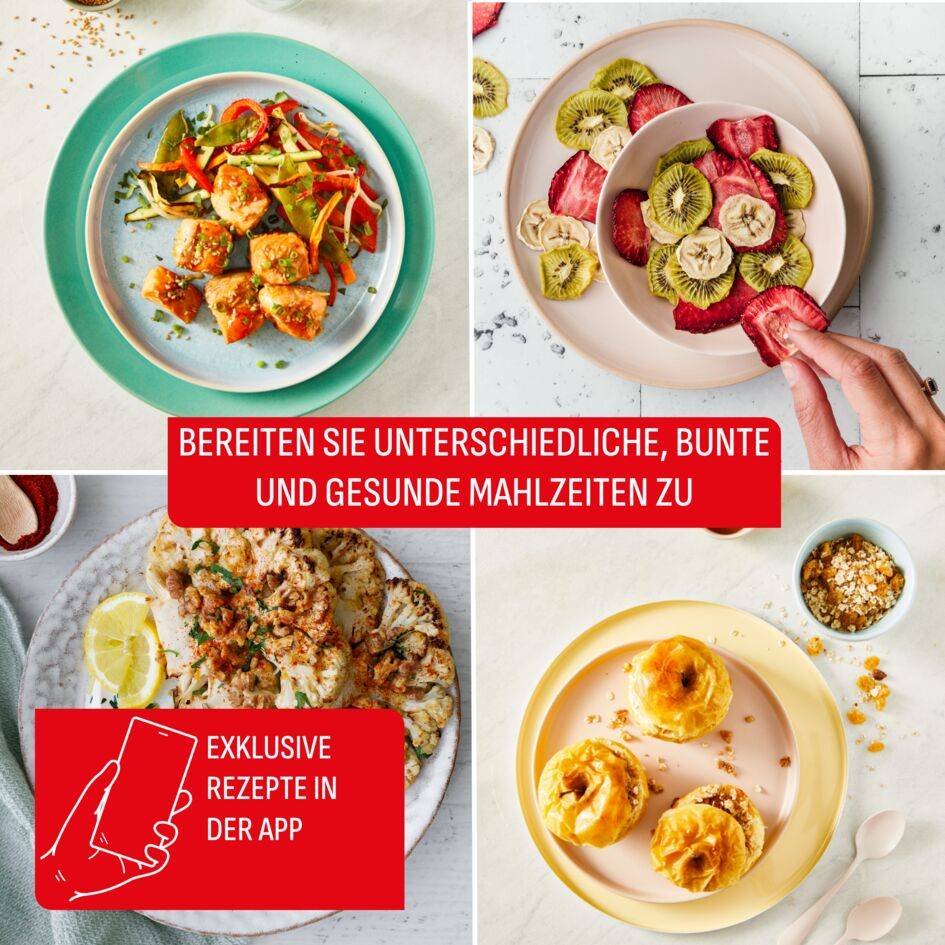 Easy Fry POP, Heißluftfritteuse, 5 L Füllmenge, 10 automatische Programme