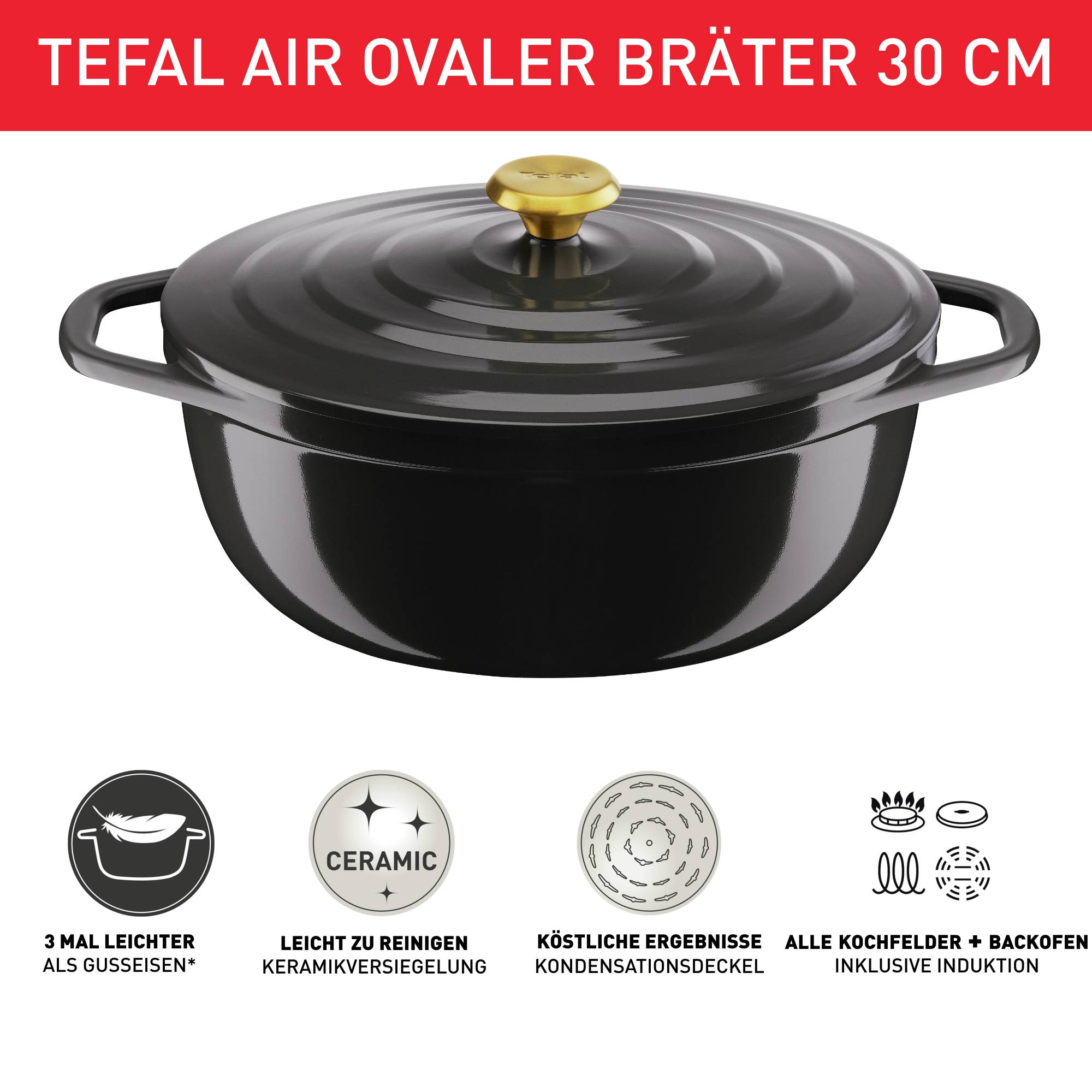 Ovaler Bräter 30x23 cm E25589