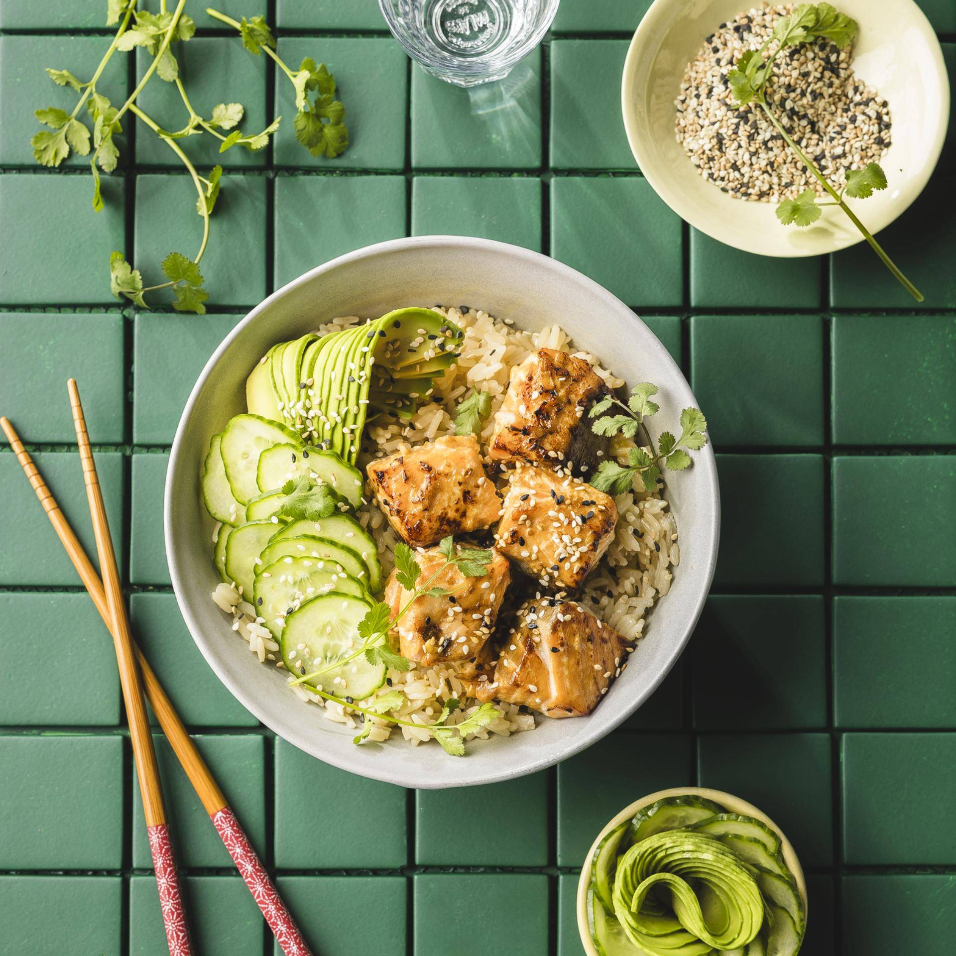 Teriyaki-Lachs-Reisschale - Rezepte | Tefal
