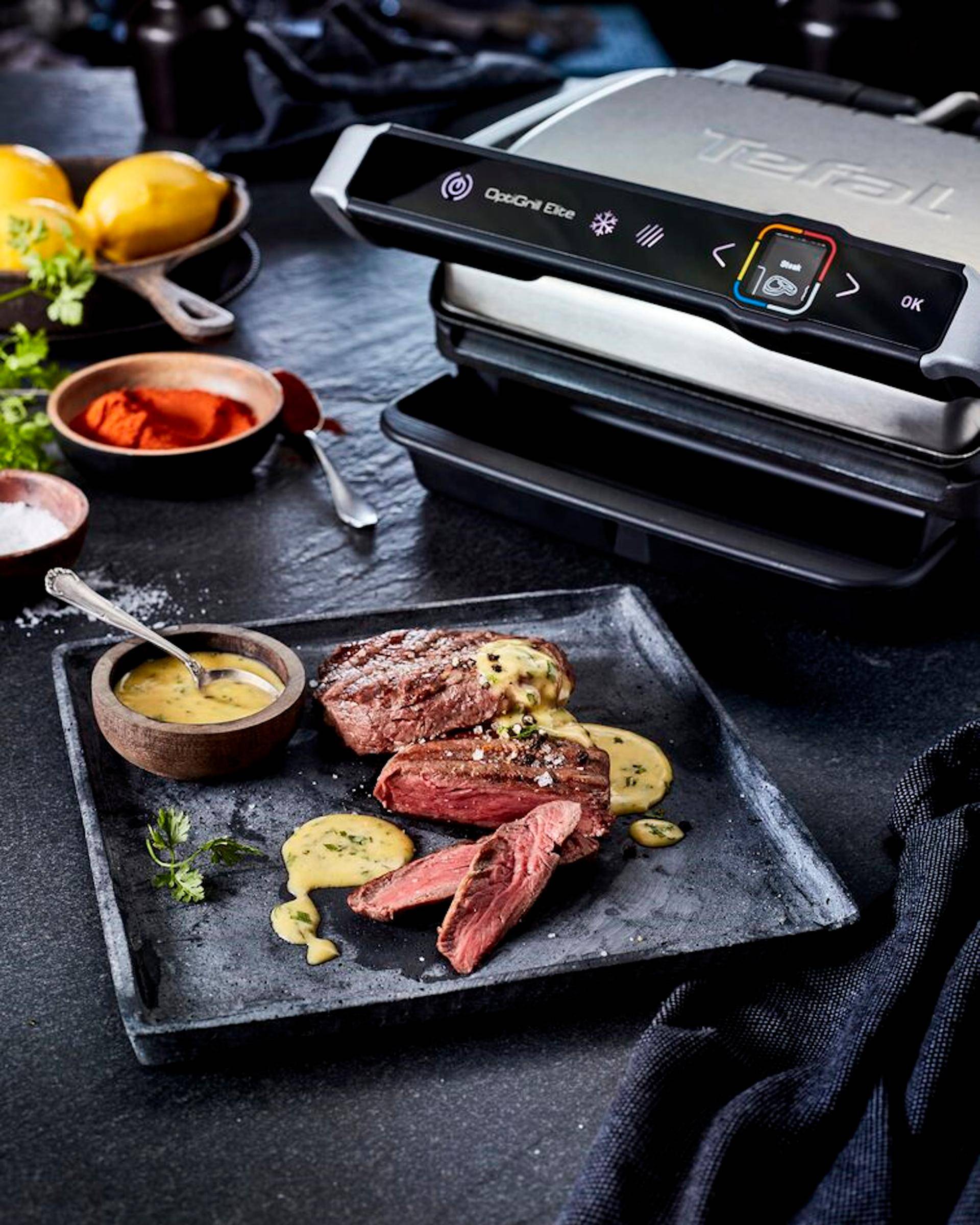 Rindermedaillons mit einer schnellen Sauce Béarnaise - Rezepte Optigrill Elite | Tefal