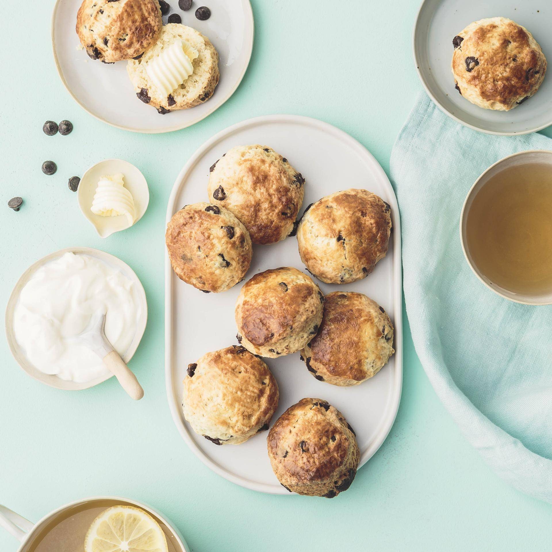 Scones mit Schokoladenstückchen - Rezepte Turbo Cuisine & Fry | Tefal