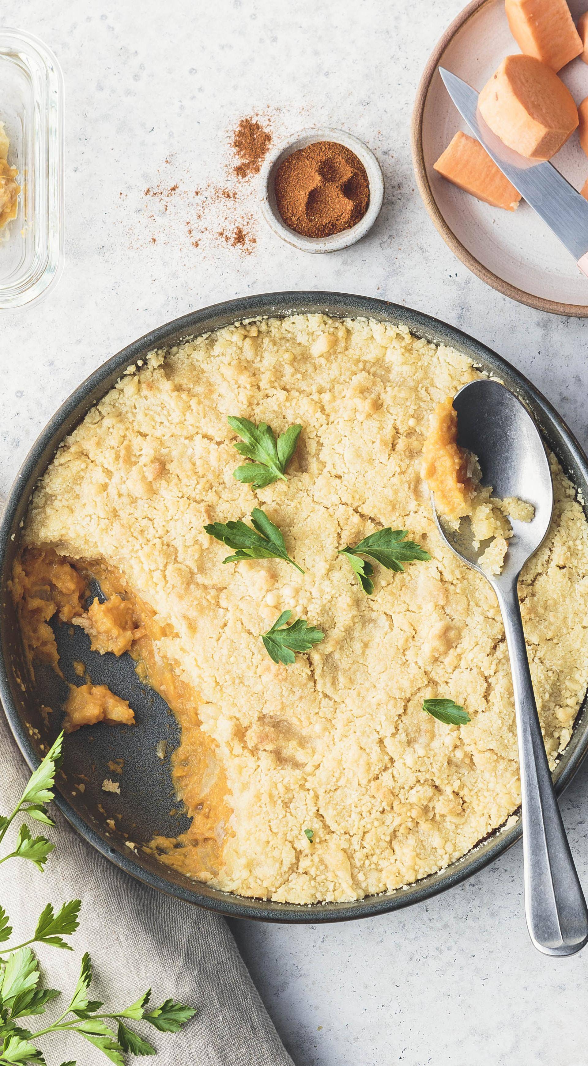Süßkartoffel-Streusel - Rezepte Turbo Cuisine & Fry | Tefal