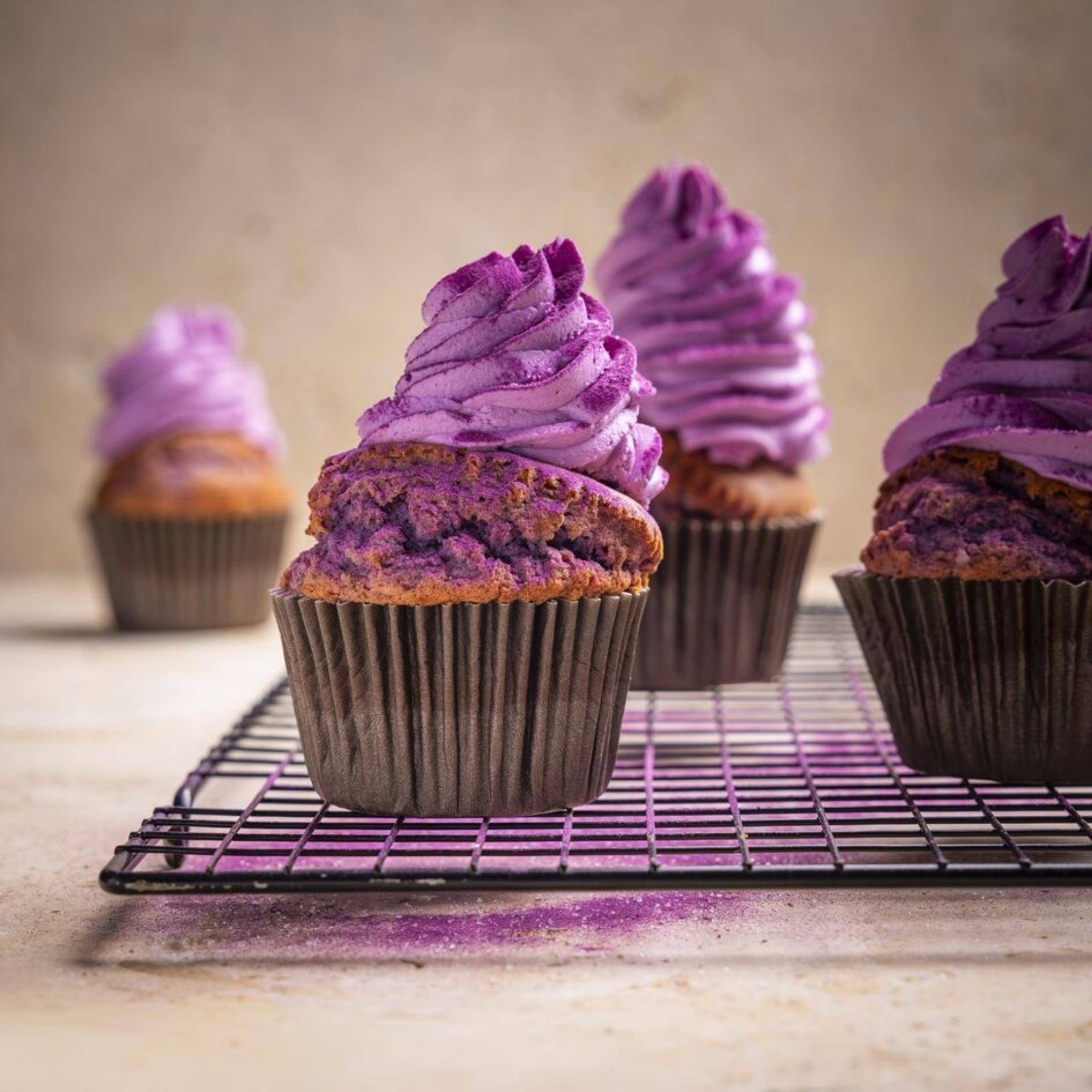 Cupcakes mit Ube-Geschmack - Rezepte BAKE PARTNER | Tefal