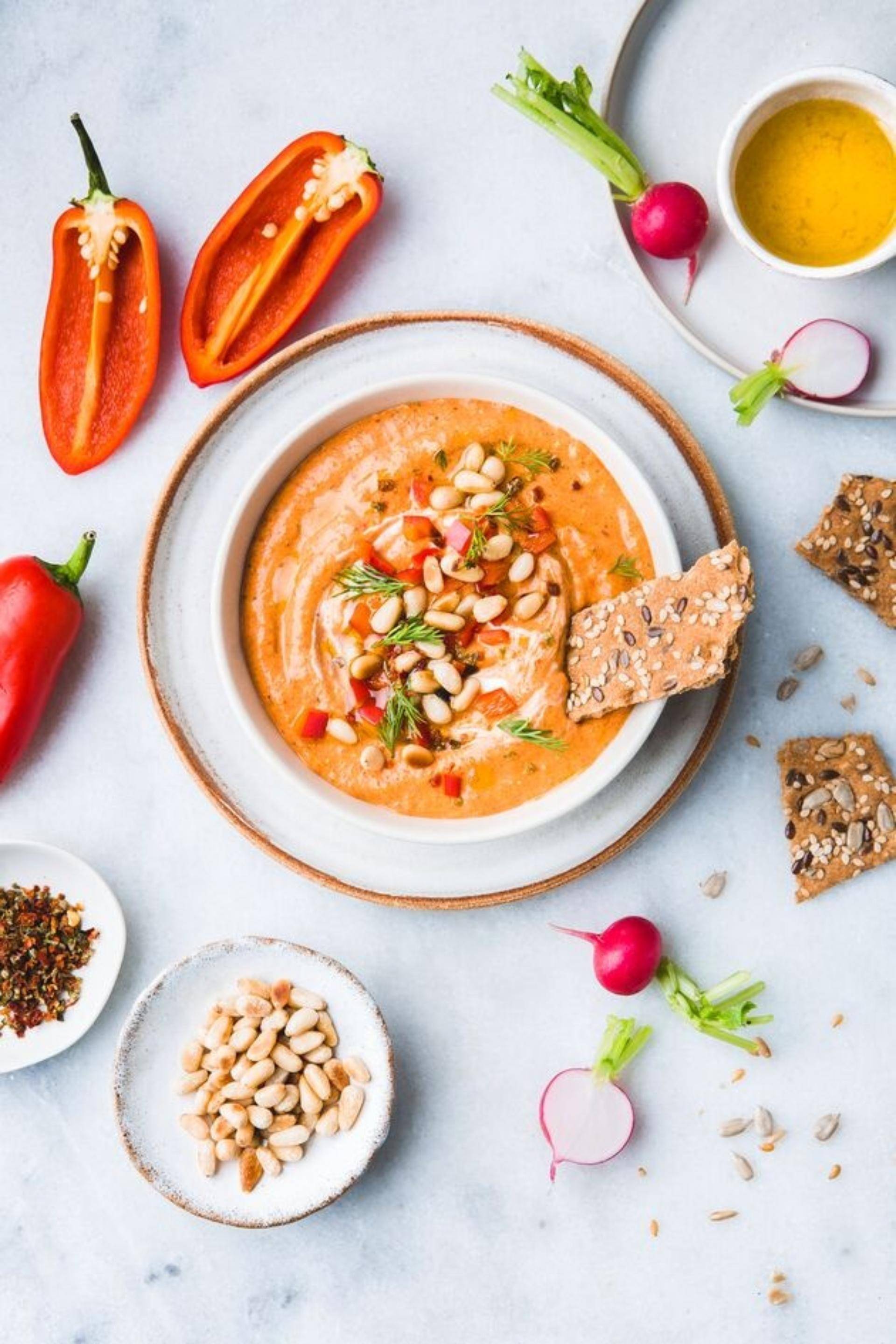 Geröstete rote Paprika und Fetacreme - Rezepte Blendforce Cook | Tefal