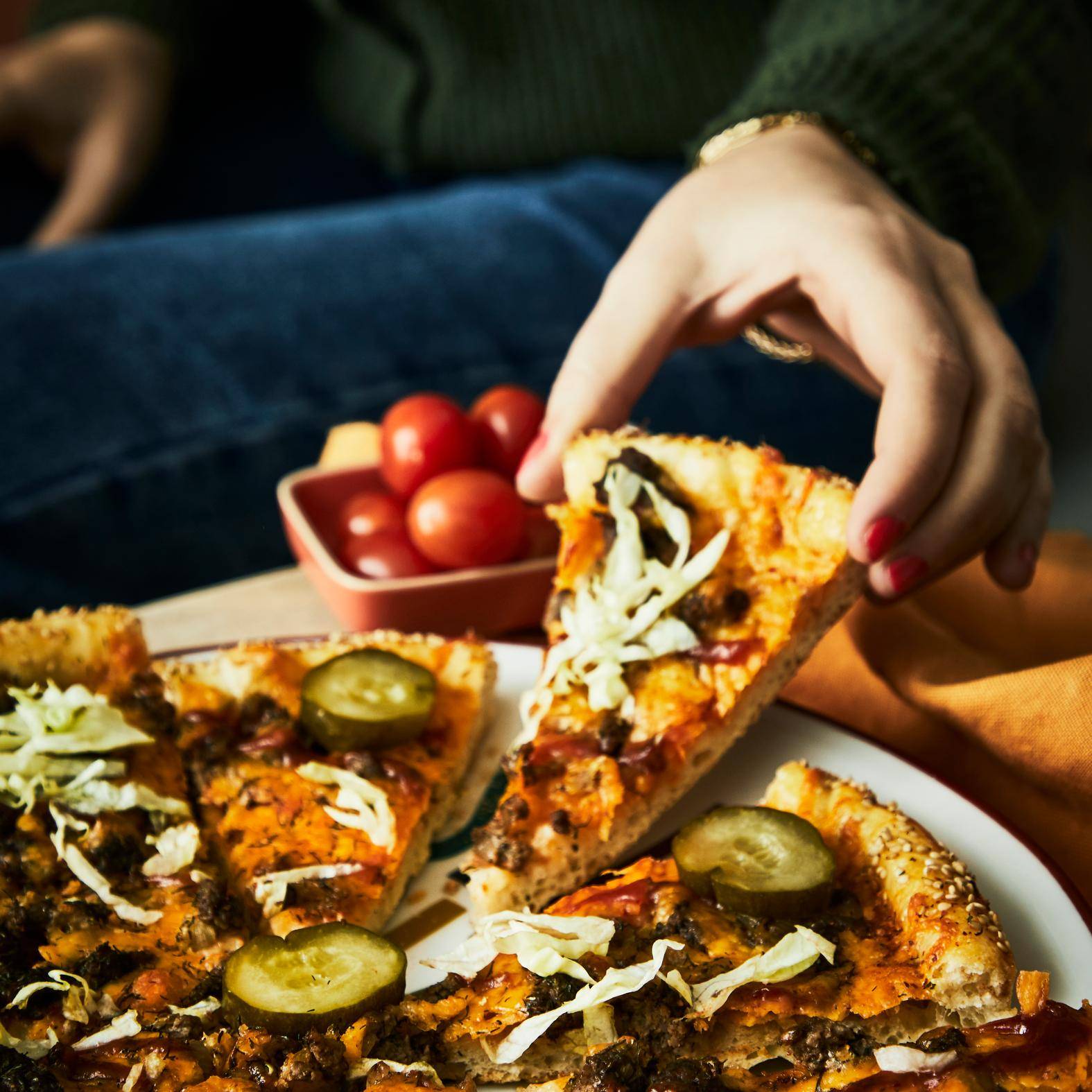 Cheeseburger-Pizza - Rezepte Easy Fry XL Surface | Tefal