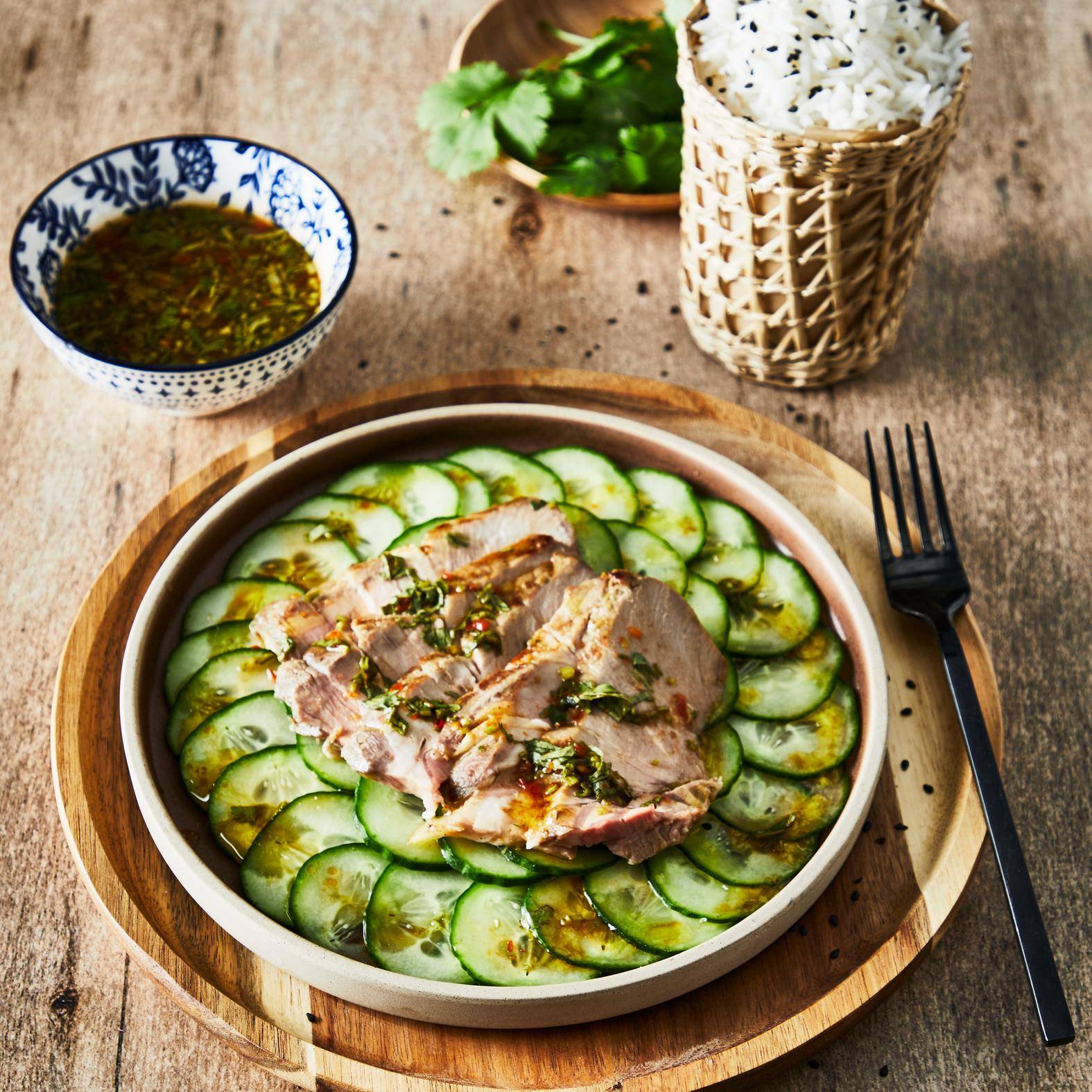 Gegrilltes Schweinefleisch mit pikanter Soße - Rezepte EASY FRY GRILL & STEAM 3 in 1 | Tefal