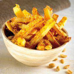 Pommes frites mit Erdnüssen und Baconchips - Rezepte Actifry Original 1kg | Tefal