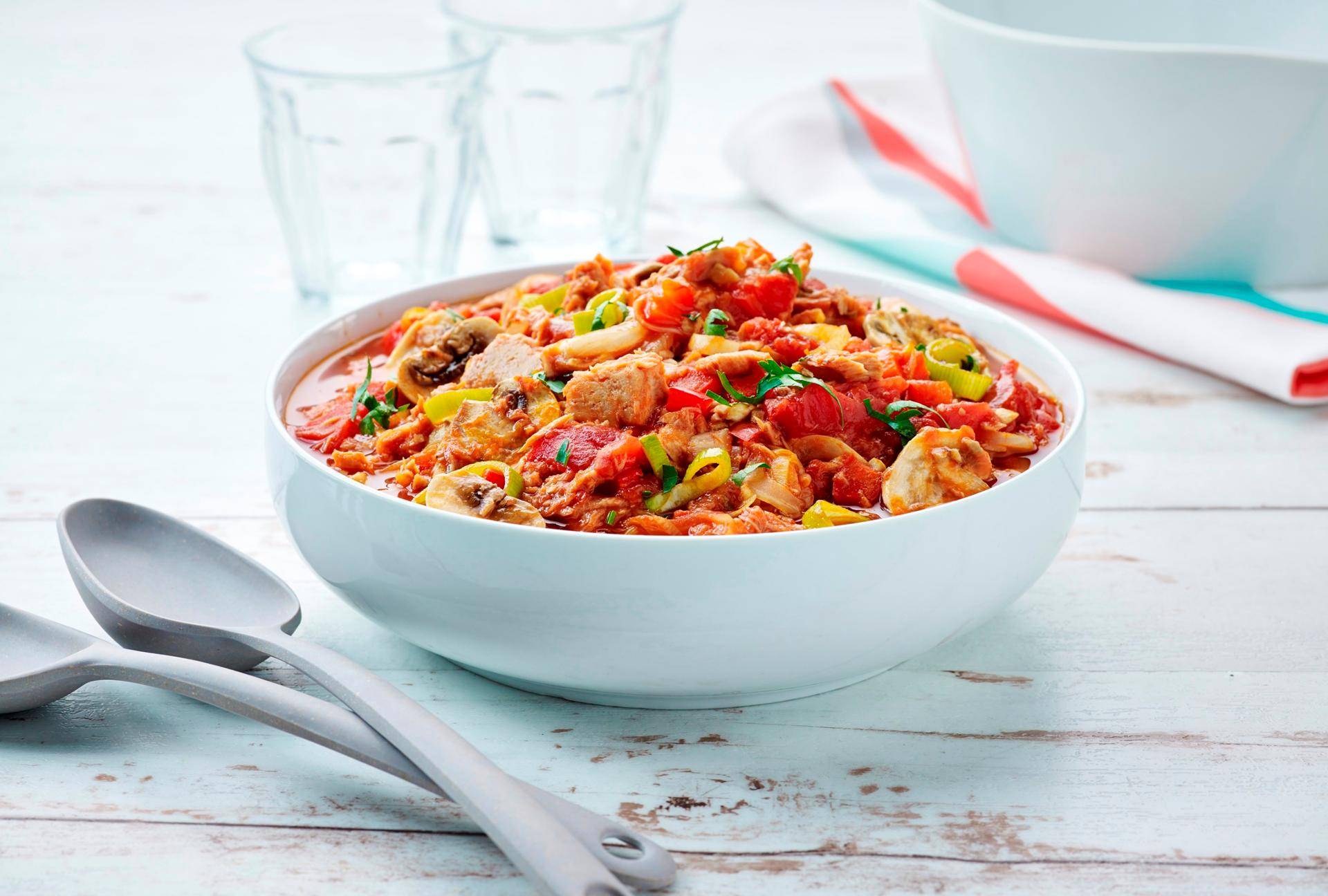 Mediterrane Soße mit Thunfisch - Rezepte Actifry Original 1kg | Tefal