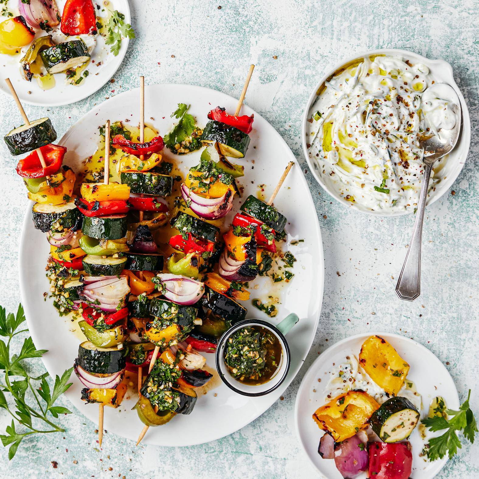Gegrillte Gemüsespieße - Rezepte OptiGrill 2in1 | Tefal