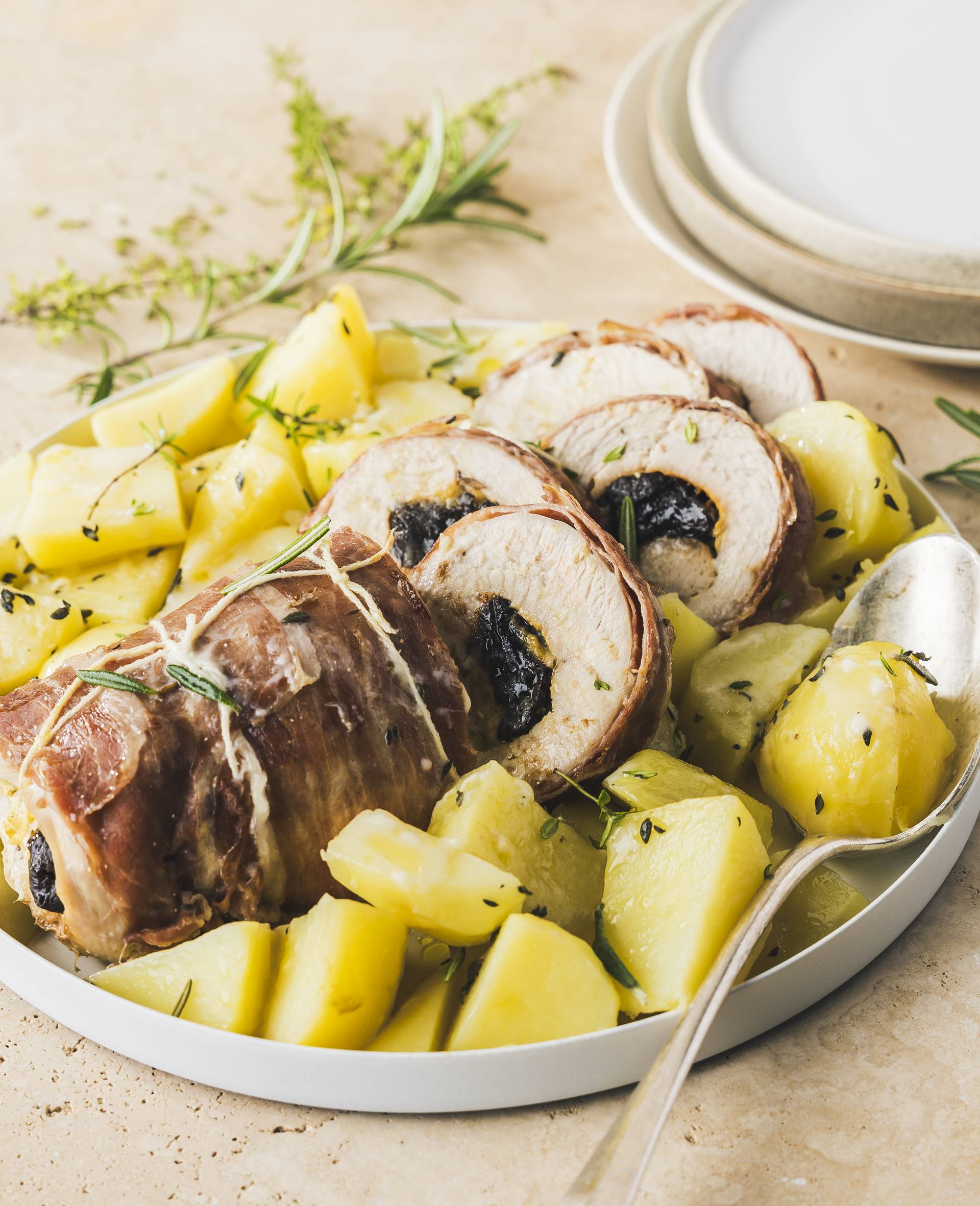 Gebratener Truthahn mit Pflaumen und Äpfeln - Rezepte Smartcook Infinity Autostir | Tefal