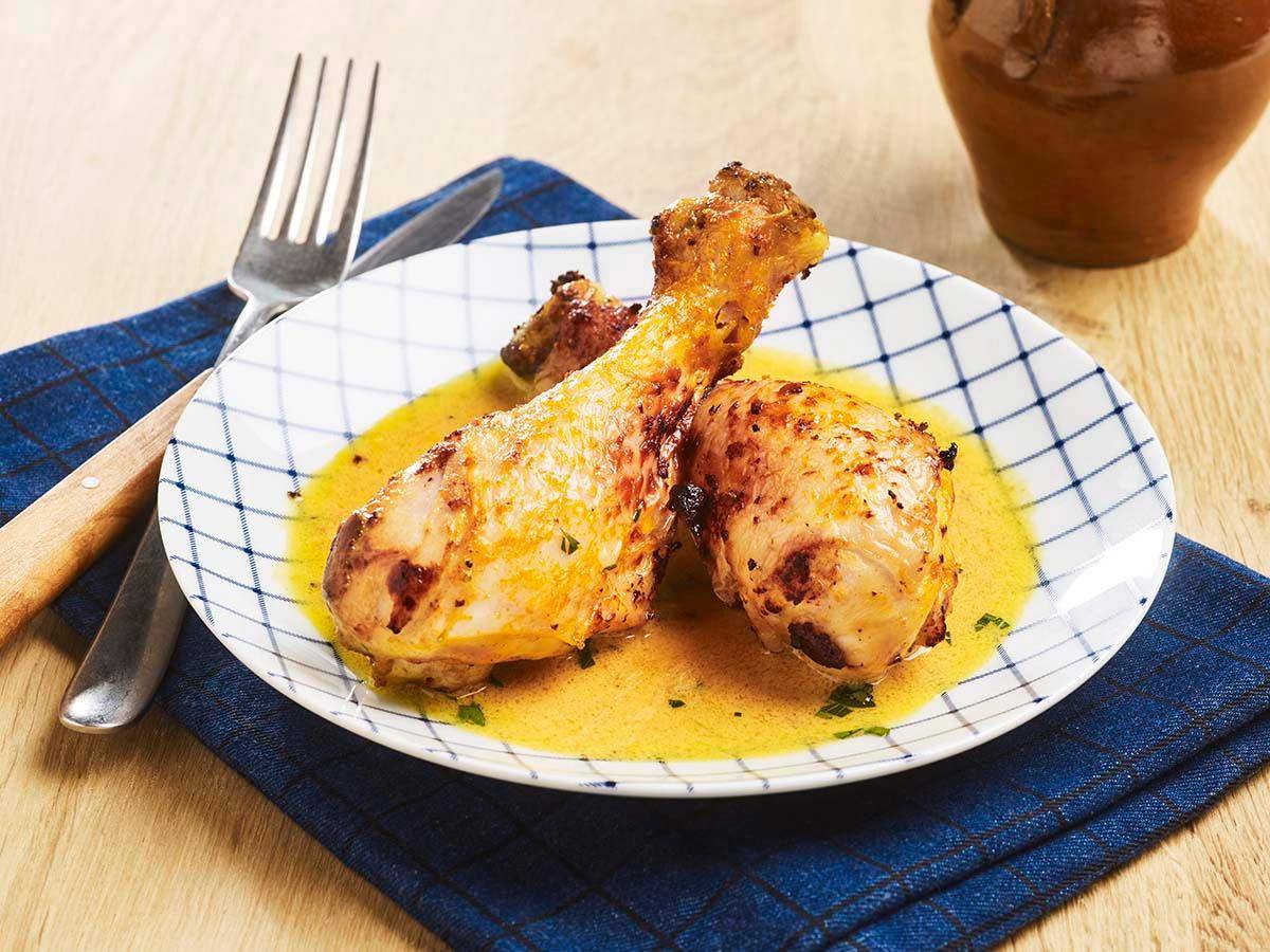 Hähnchenschenkel auf indische Art - Rezepte Actifry Express XL | Tefal