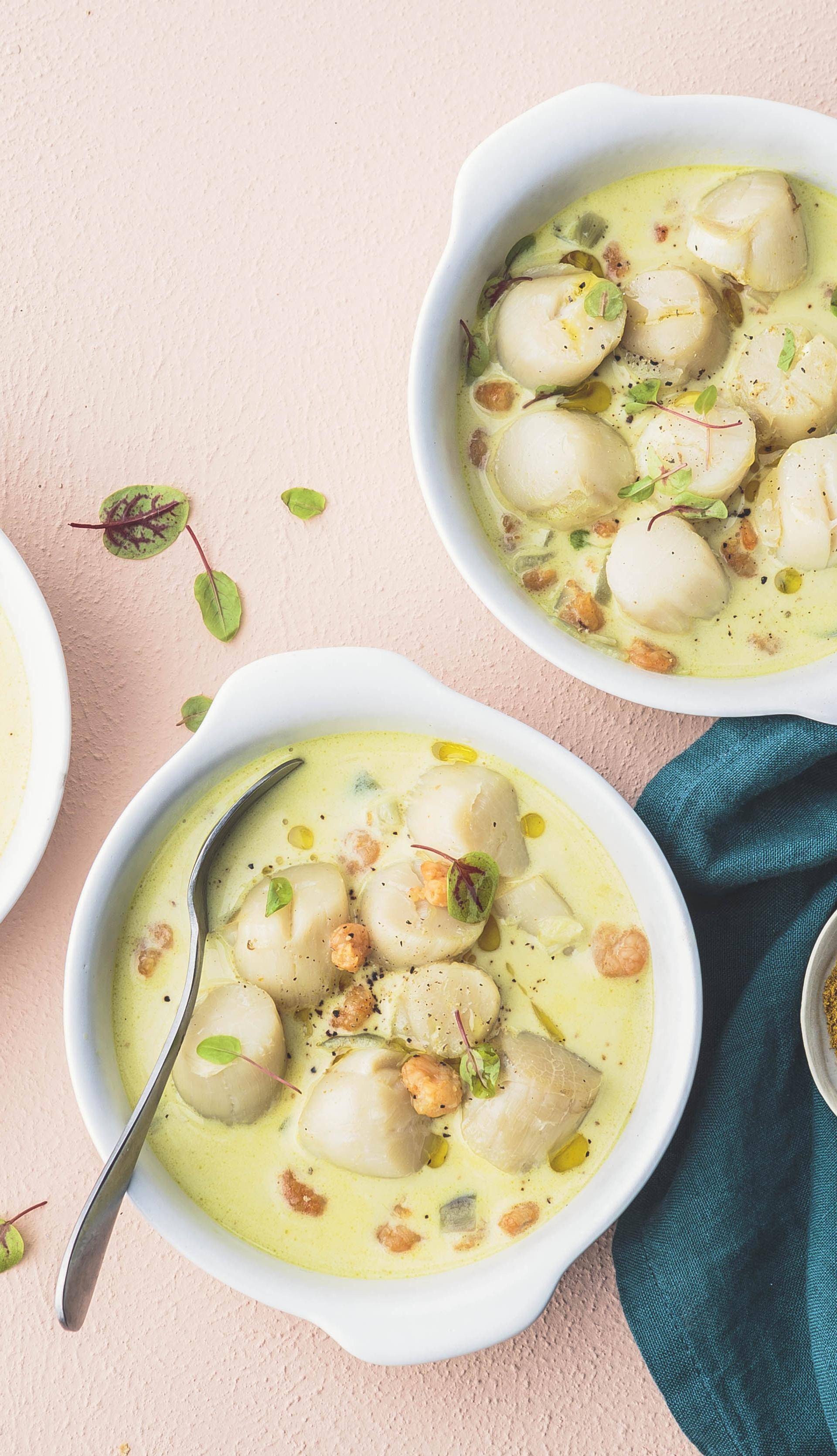 Jakobsmuscheln mit Currysauce - Rezepte Turbo Cuisine & Fry | Tefal