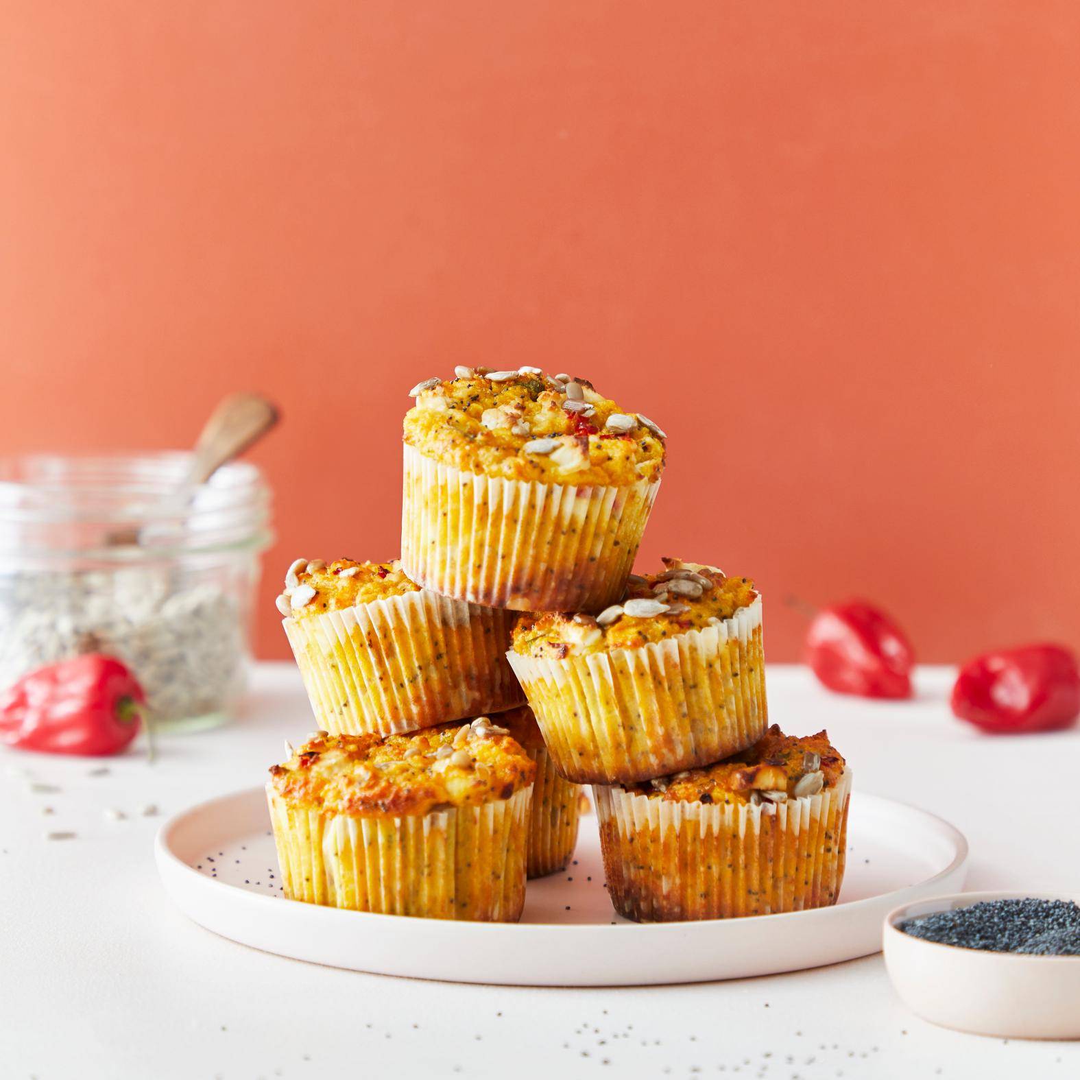 Süßkartoffel-Muffins mit Feta und Chili - Rezepte Cake Factory | Tefal