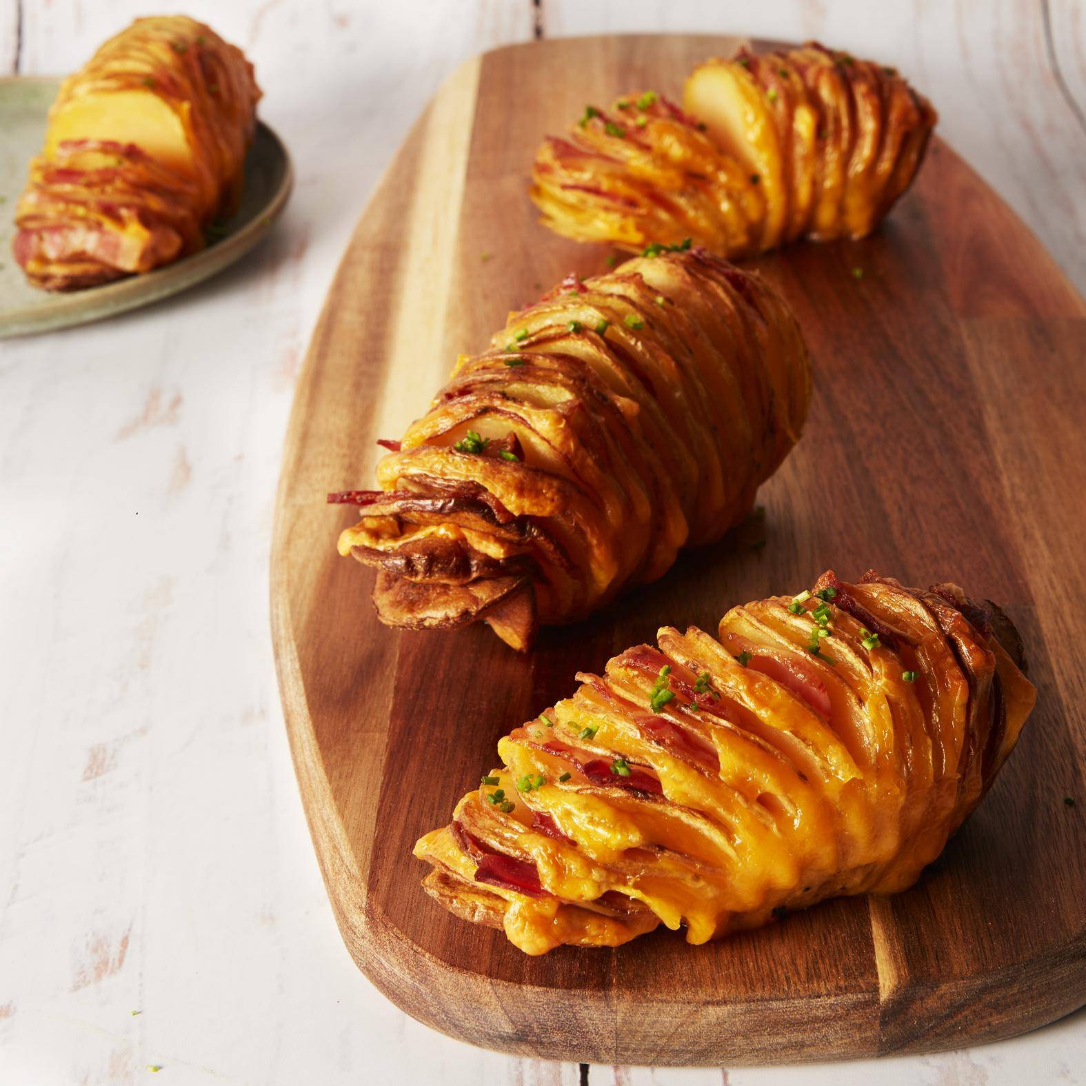 Hasselback-Kartoffeln , gefüllt mit Speck und Cheddar - Rezepte EASY FRY GRILL & STEAM 3 in 1 | Tefal