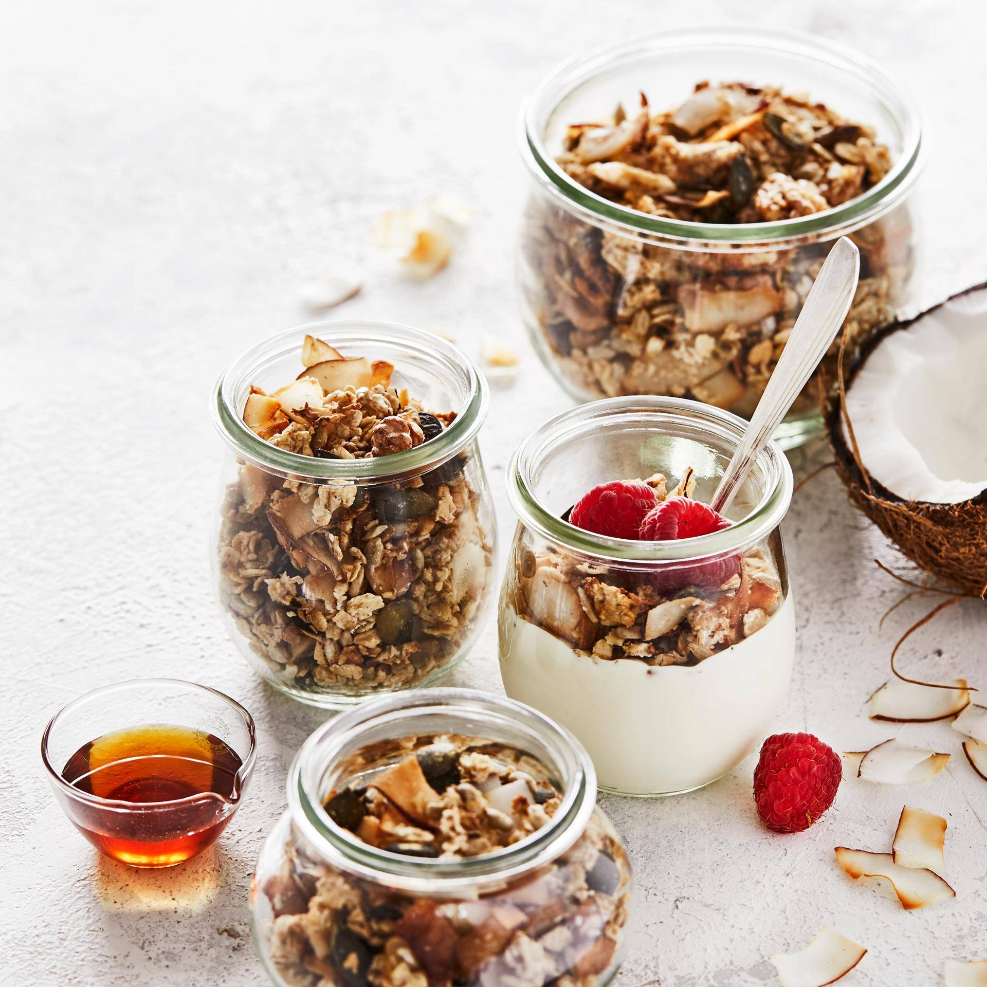 Hausgemachtes Müsli mit Walnüssen und Kokosnuss - Rezepte Actifry Express 1kg | Tefal