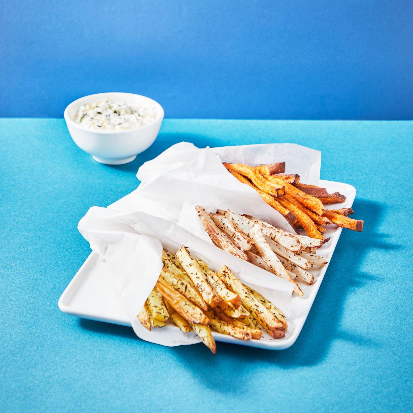 Gemüsepommes mit Feta-Creme - Rezepte EASY FRY GRILL & STEAM 3 in 1 | Tefal