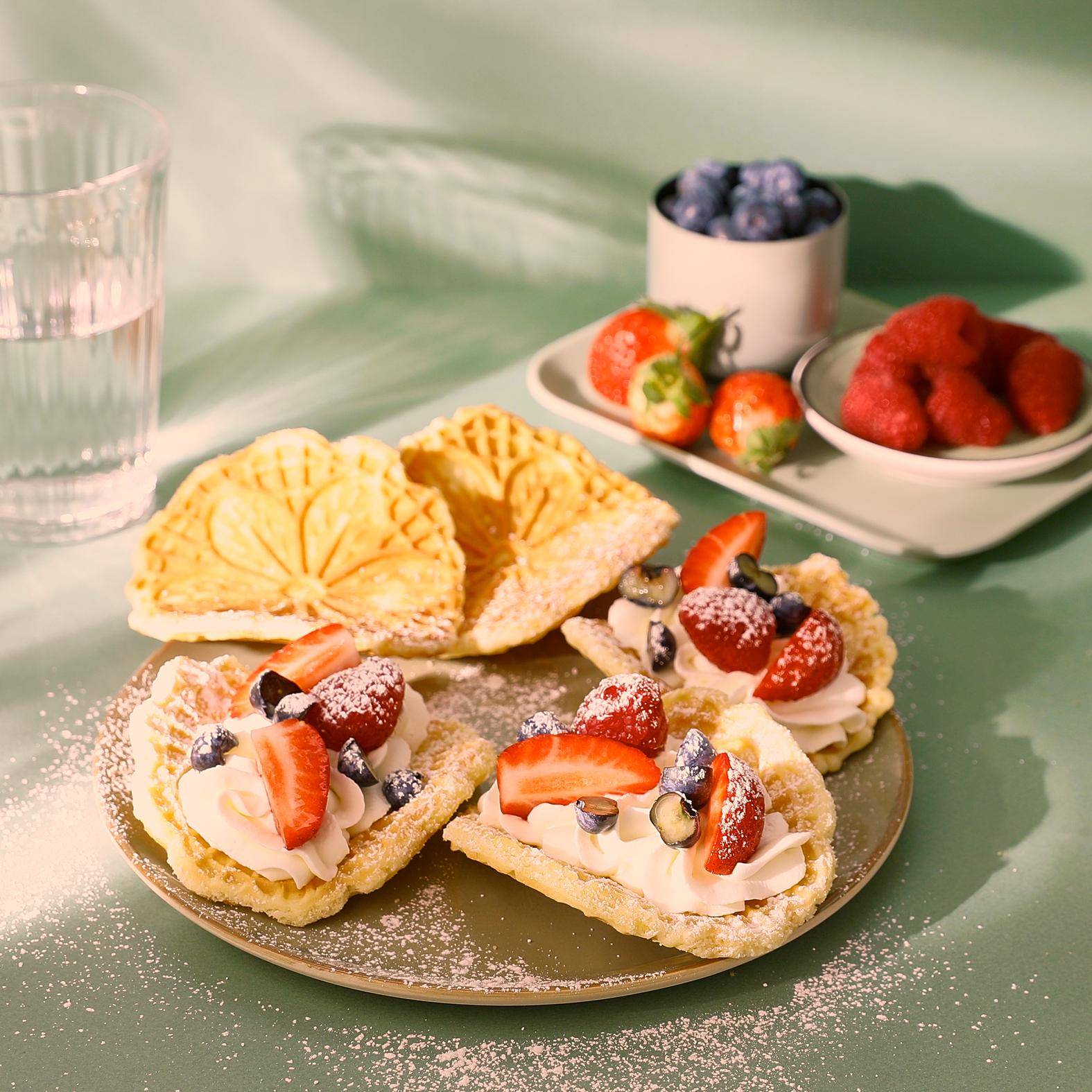 Mascarpone- und rote Früchte-Bricelets - Rezepte Snack Collection MECHANICAL | Tefal