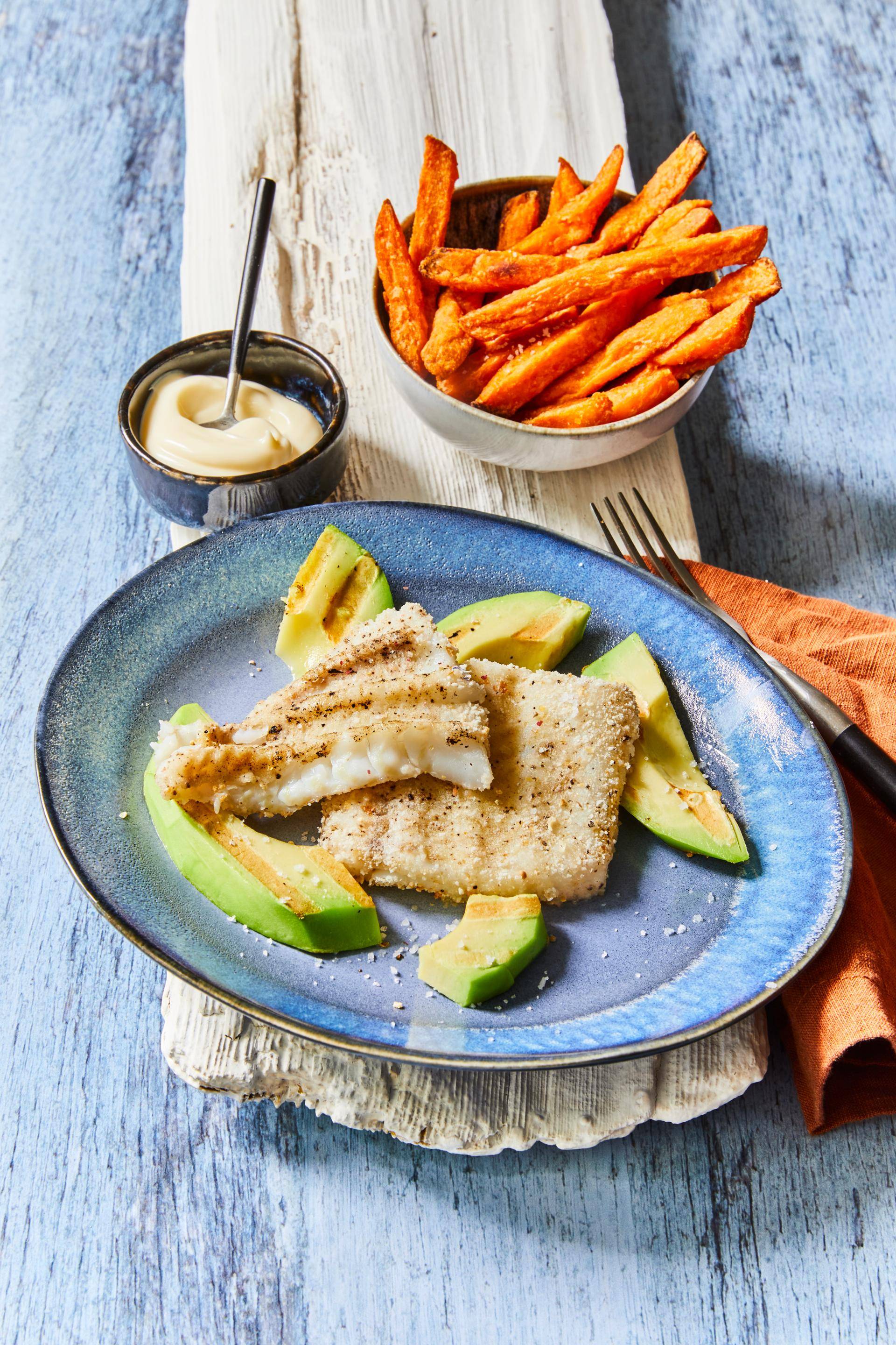 Fish and Chips "Australian Style" mit gegrillter Avocado - Rezepte OptiGrill + | Tefal