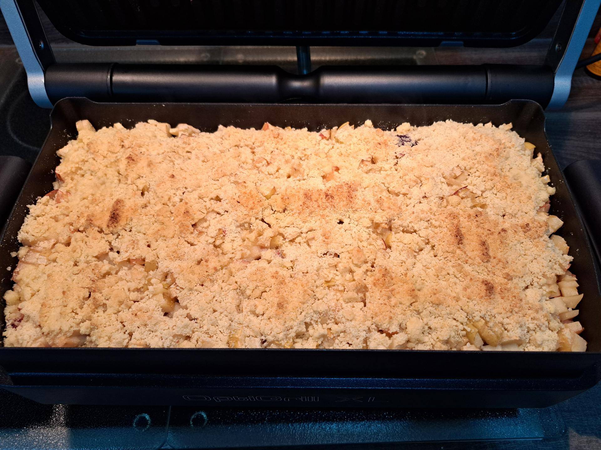 Apfel- Himbeerstreuselkuchen - Rezepte OptiGrill | Tefal