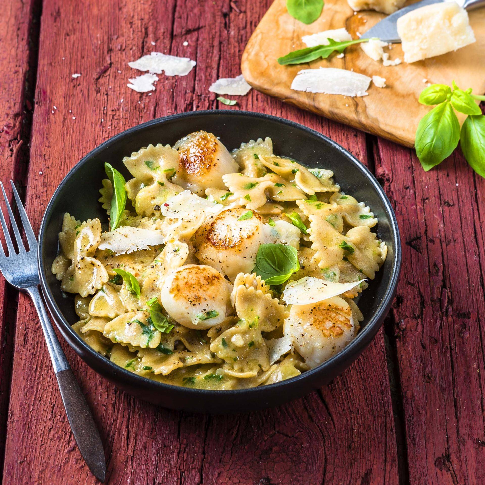 Jakobsmuschel-Farfalle-Risotto - Rezepte Actifry Genius XL 2in1 | Tefal