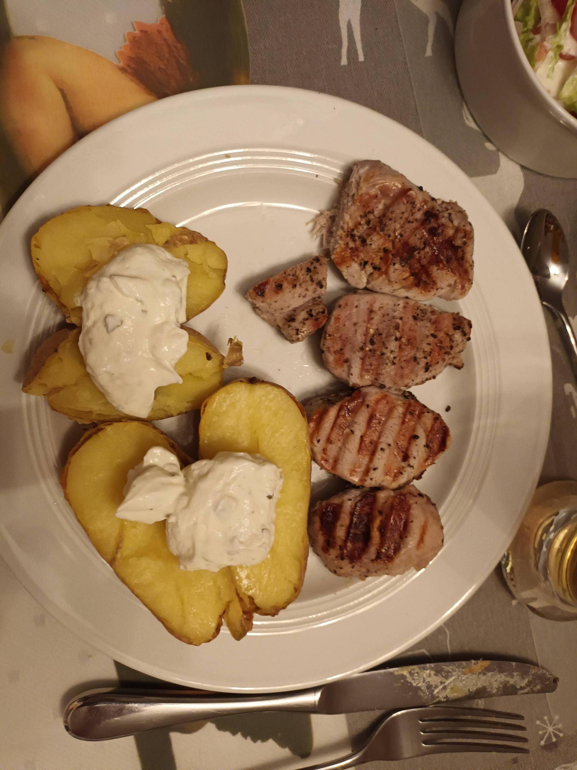 Schweinefilet Medaillon s mit Offenkartoffeln - Rezepte Optigrill Elite | Tefal