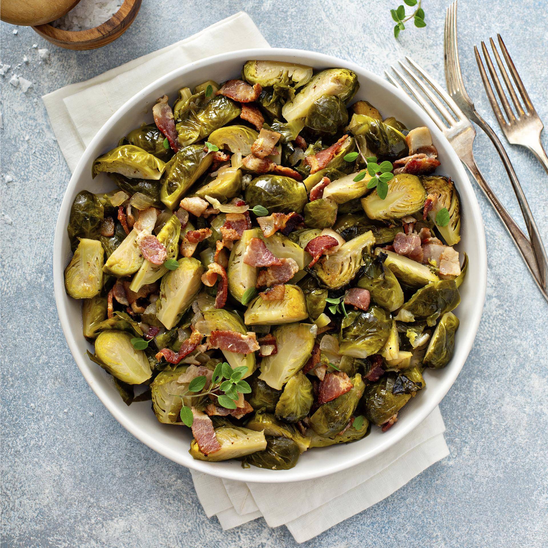 Gerösteter Rosenkohl mit Bacon und Senf - Rezepte Multicook actifry | Tefal