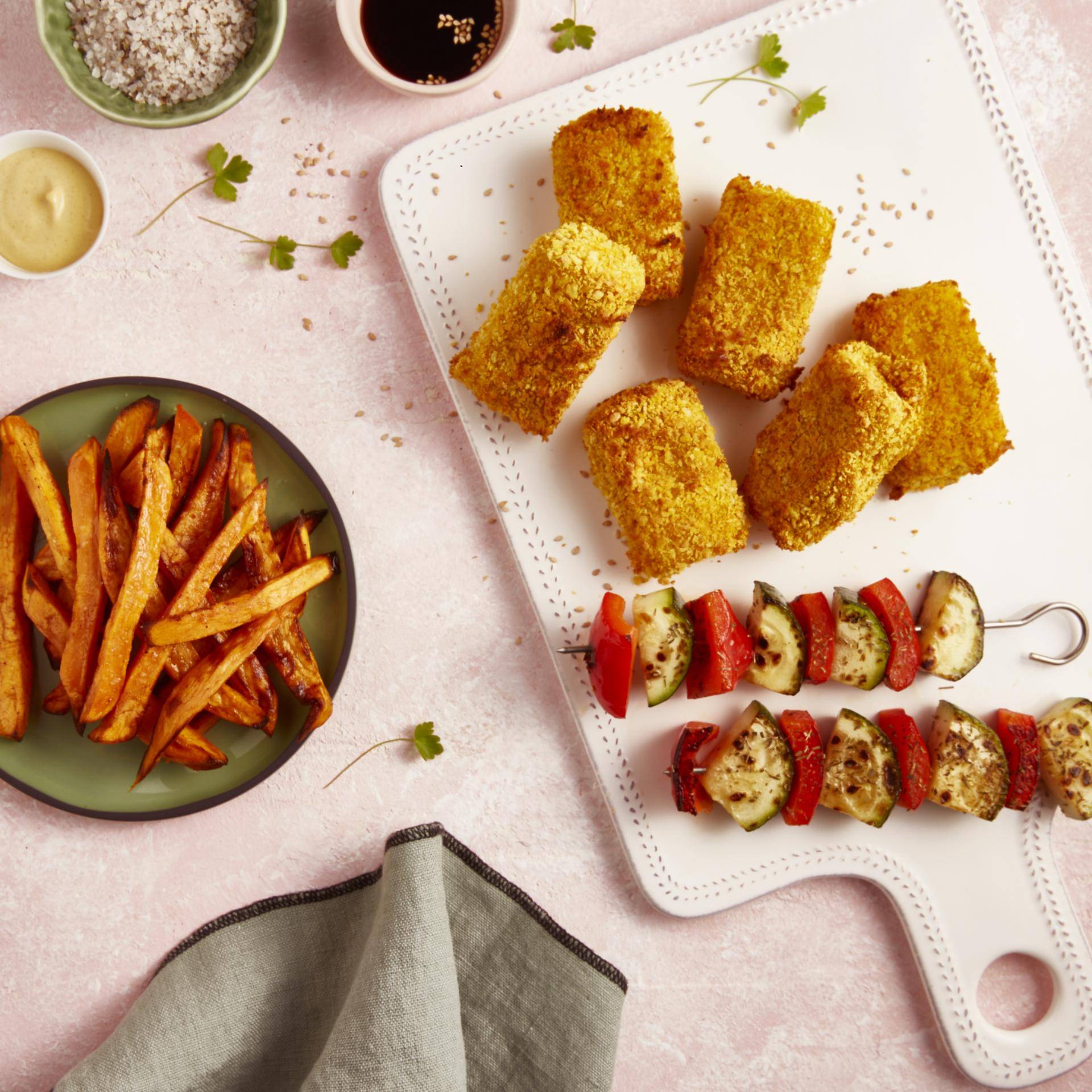 Tofu-Nuggets mit Süßkartoffelpommes - Rezepte Turbo Cuisine | Tefal
