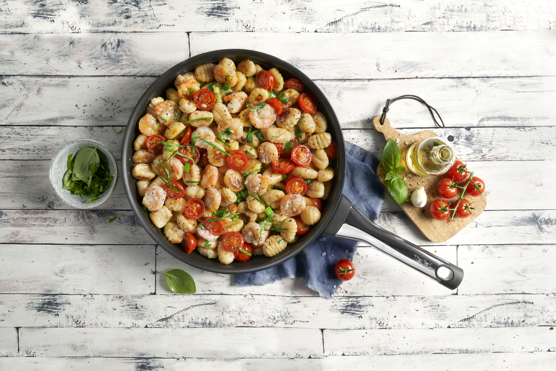 One-Pan-Gnocchi mit Garnelen und Tomaten - Rezepte Pfannen & Töpfe | Tefal