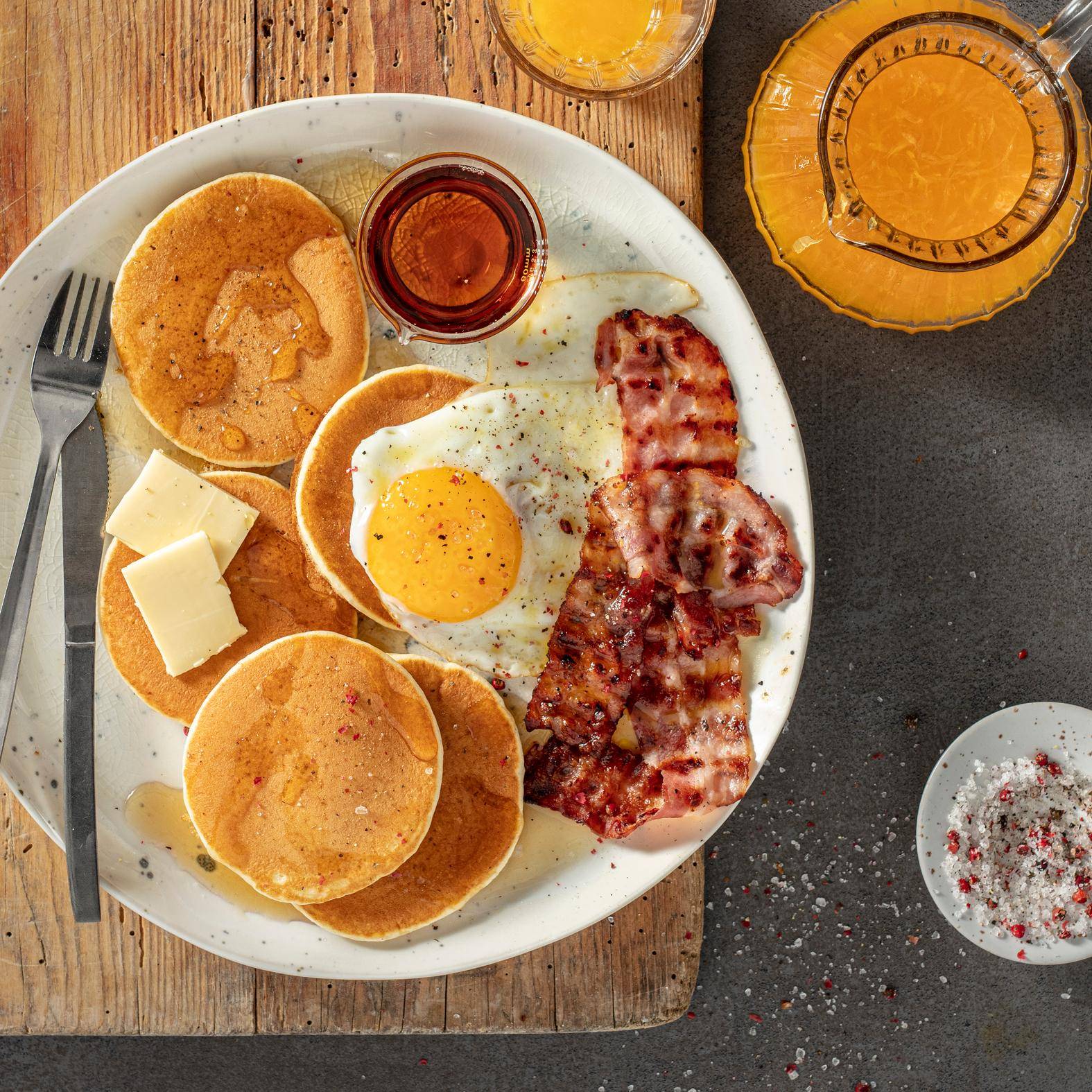 Pfannkuchen mit Eiern und Speck - Rezepte OptiGrill 4in1 | Tefal