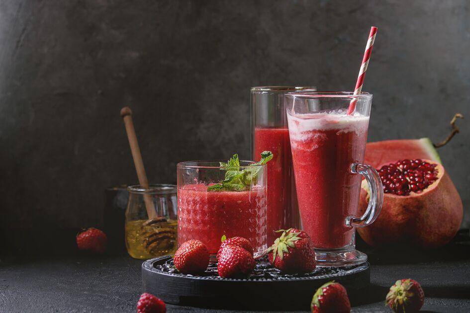 Anti-Aging-Smoothie mit Erdbeeren und Granatäpfeln - Rezepte Perfectmix + | Tefal