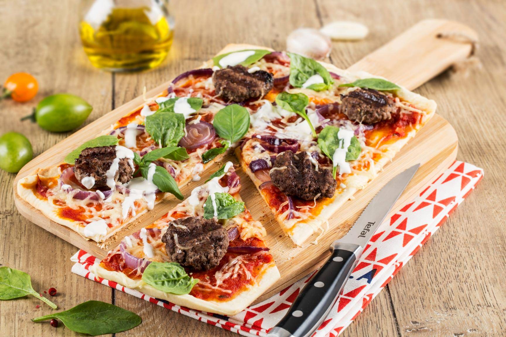 Pizza für Fleischliebhaber - Rezepte OptiGrill | Tefal