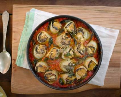 Jamie Oliver´s Pasta Rotolo mit Kürbis und Spinat - Rezepte Pfannen & Töpfe | Tefal