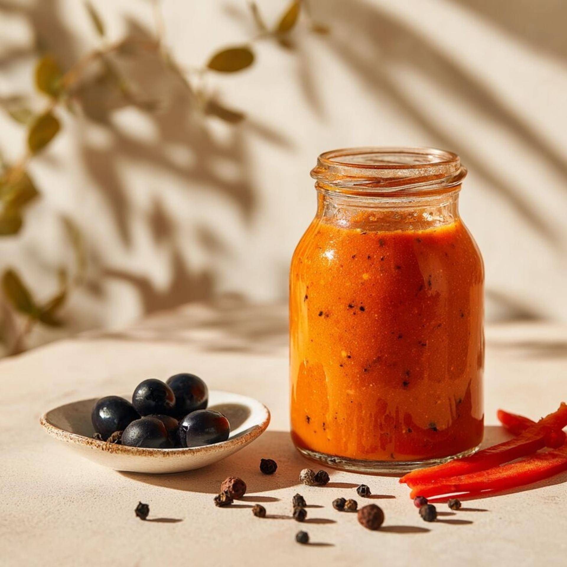 Paprika-Coulis und zerdrückte Oliven - Rezepte Blendforce Cook | Tefal
