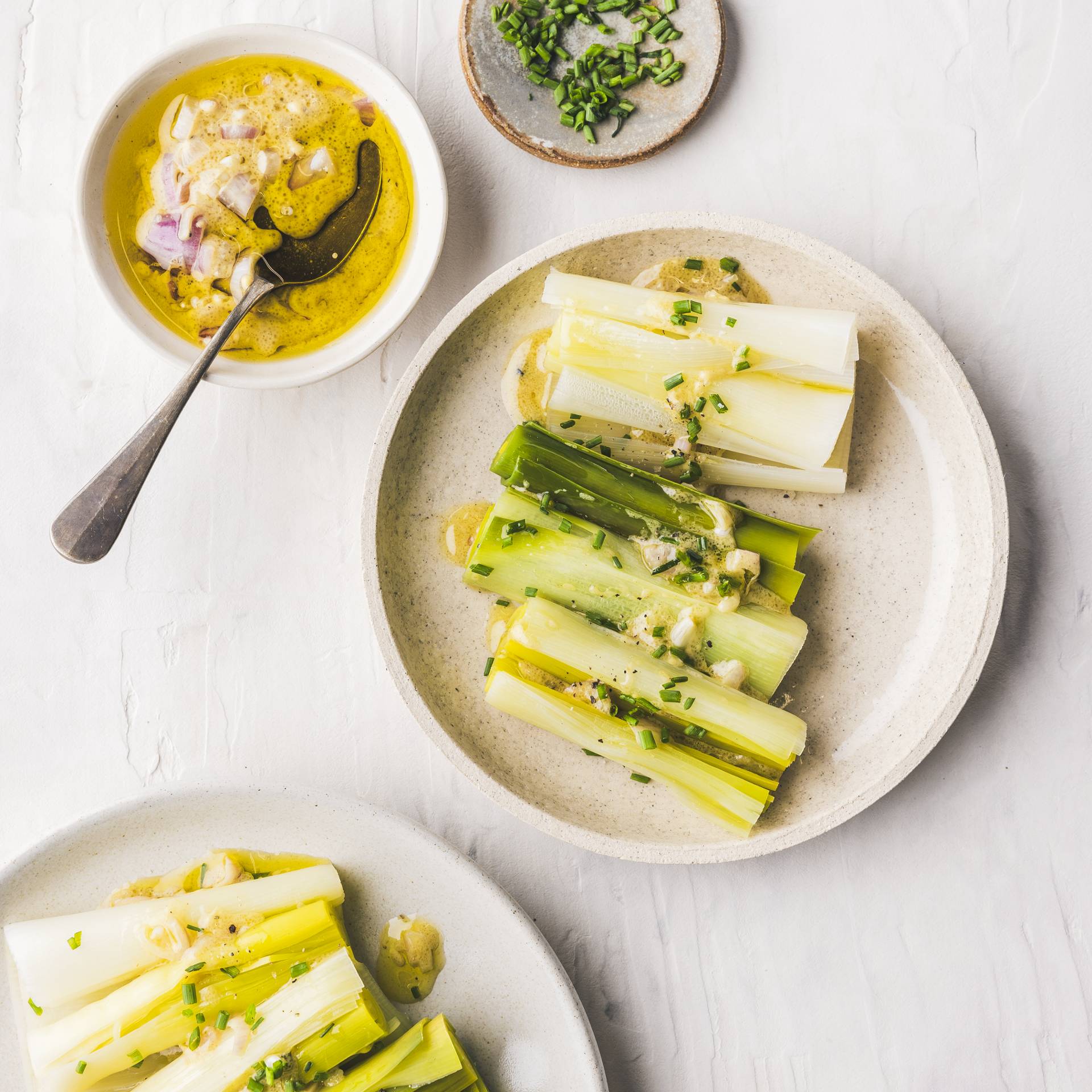 Lauch mit Vinaigrette - Rezepte Smartcook Infinity Autostir | Tefal