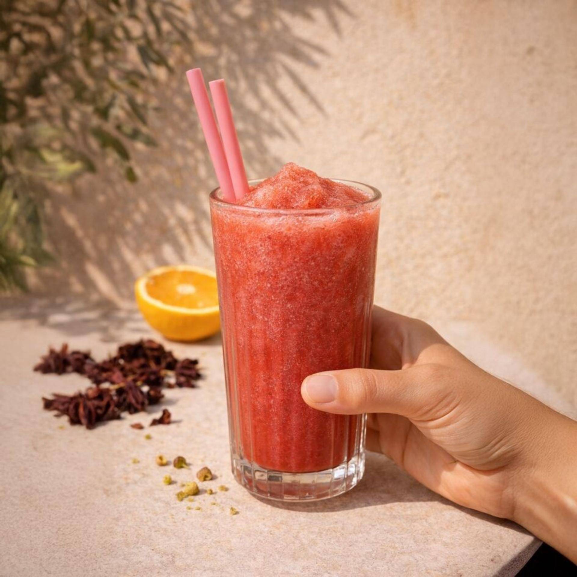 Orangen-Hibiskus-Slushy - Rezepte Freezi | Tefal