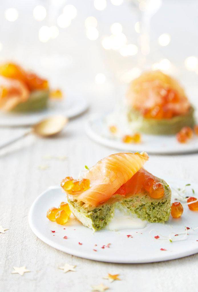 Grüner Spargel-Lavakuchen mit geräuchertem Lachs - Rezepte Cake Factory | Tefal