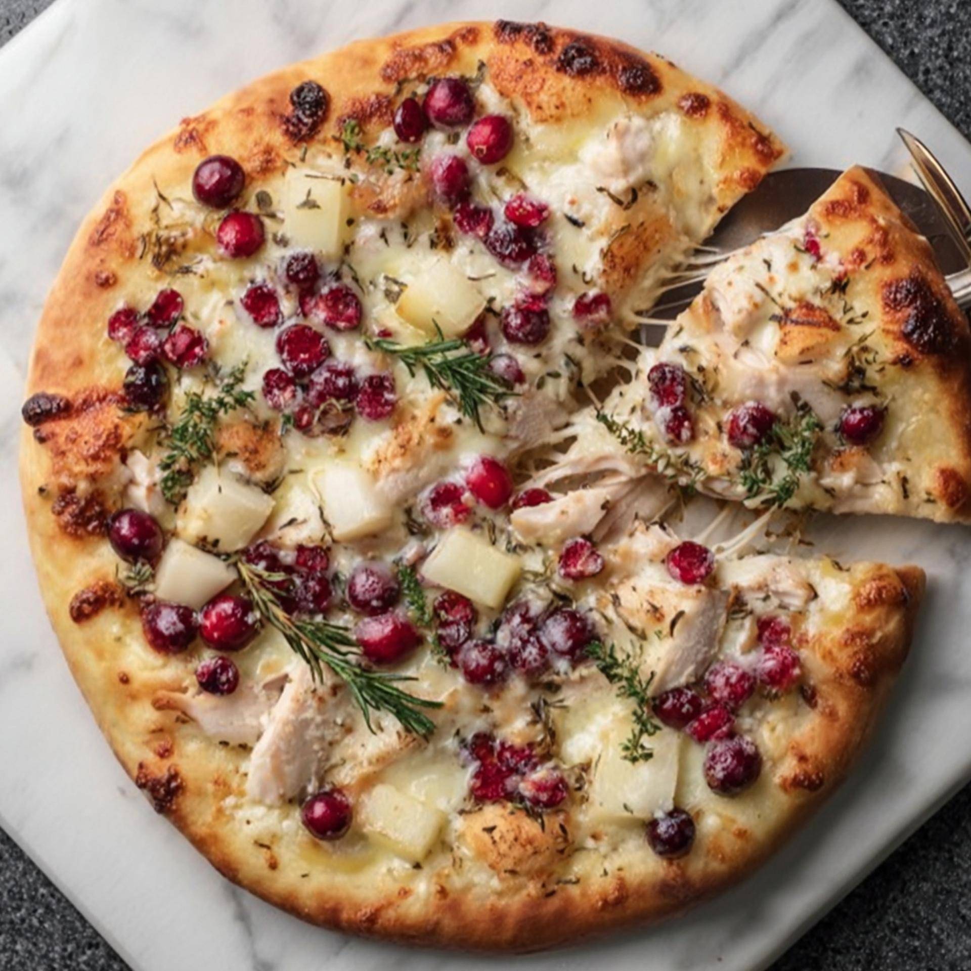 Pizza mit Pute, Camembert und Cranberry - Rezepte Pizza Pronto | Tefal