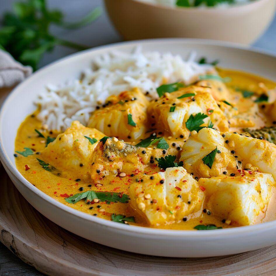 Kabeljau mit Curry und Kurkuma - Rezepte Easy Fry Max | Tefal