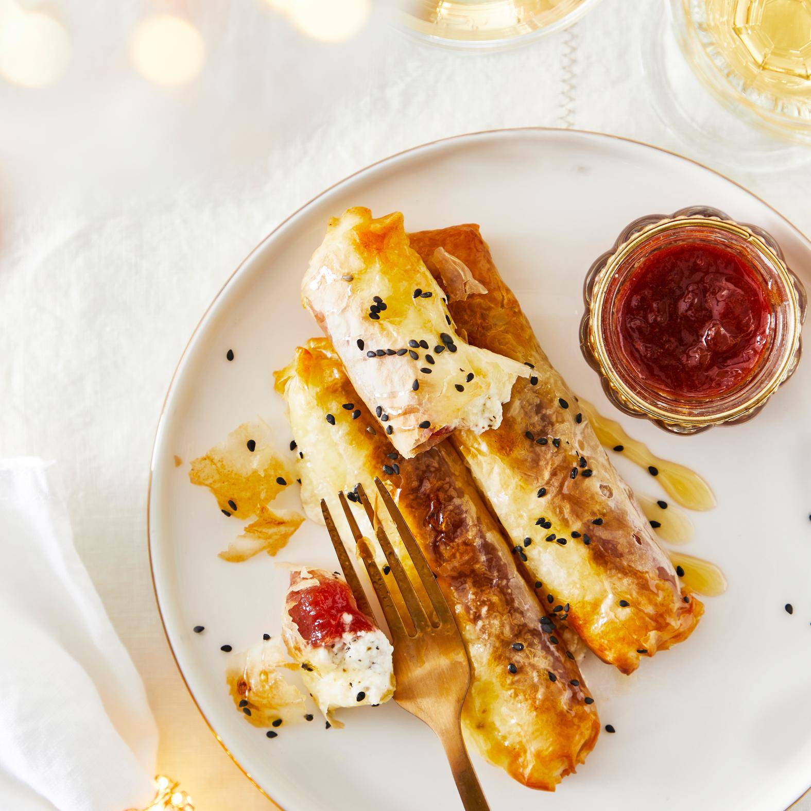 Knuspriger Feta mit Oregano und Quittenmarmelade - Rezepte EASY FRY GRILL & STEAM 3 in 1 | Tefal