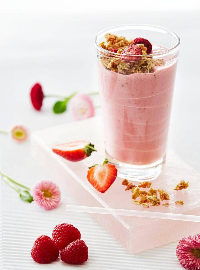 Smoothe mit roten Beeren, Joghurt und Müsli - Rezepte Perfectmix + | Tefal