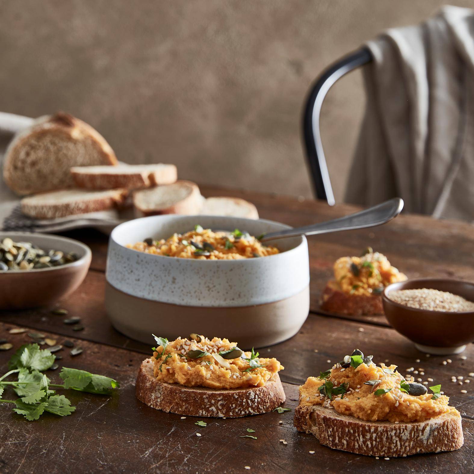 Süßkartoffelaufstrich mit frischem Ziegenkäse - Rezepte Blend up | Tefal