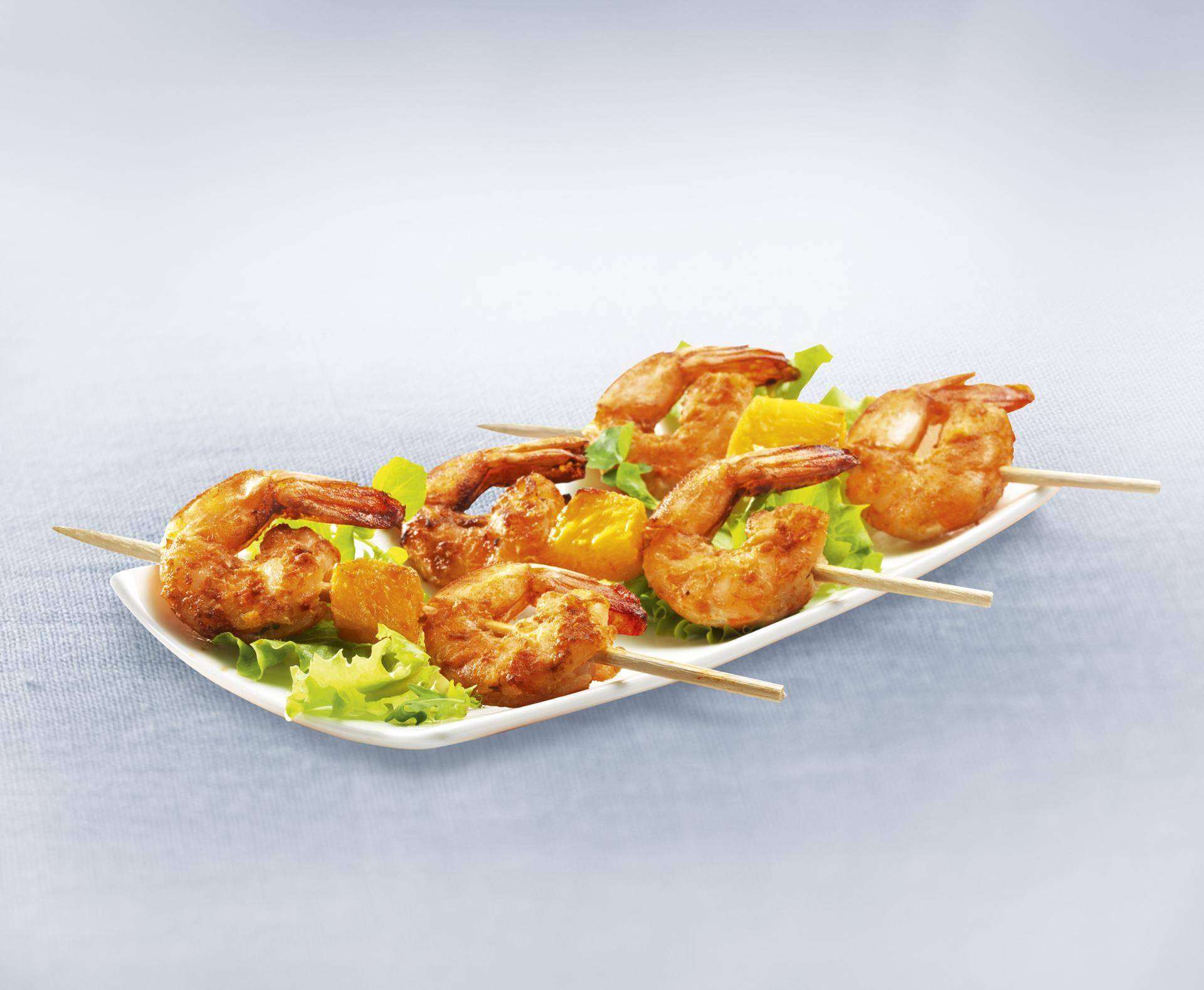 Garnelen-Pfirsich-Spieße - Rezepte Actifry Express 1kg | Tefal