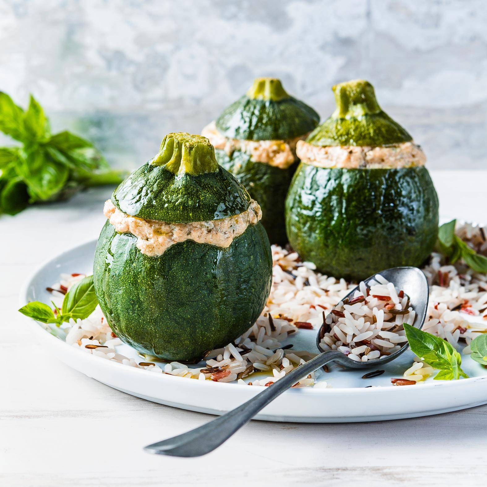Gefüllte runde Zucchini - Rezepte EASY FRY GRILL & STEAM 3 in 1 | Tefal